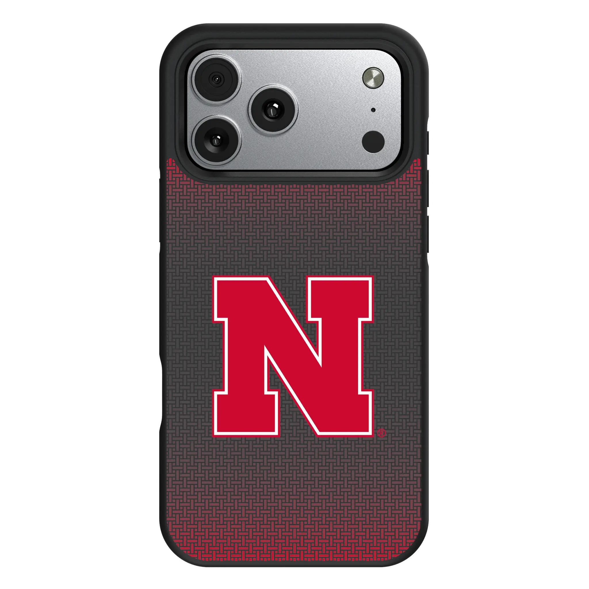 University of Nebraska Huskers Block N Linen iPhone Bump Phone Case for Apple iPhone#Device_iPhone 17 Pro Max