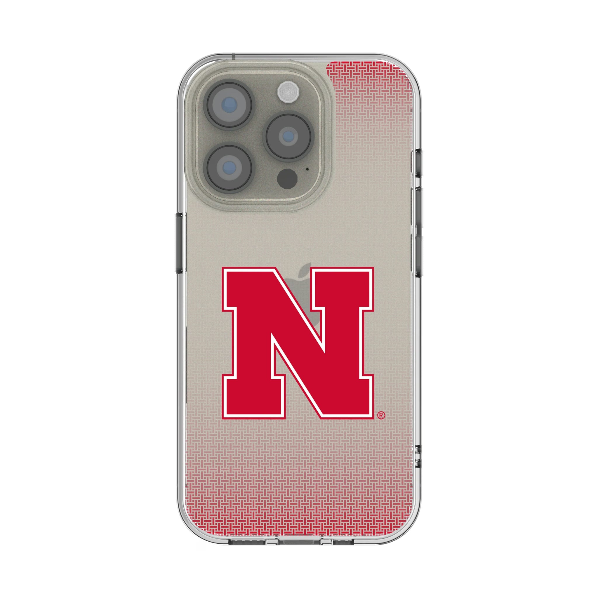 University of Nebraska Huskers Block N Linen iPhone Clear Phone Case for Apple iPhone