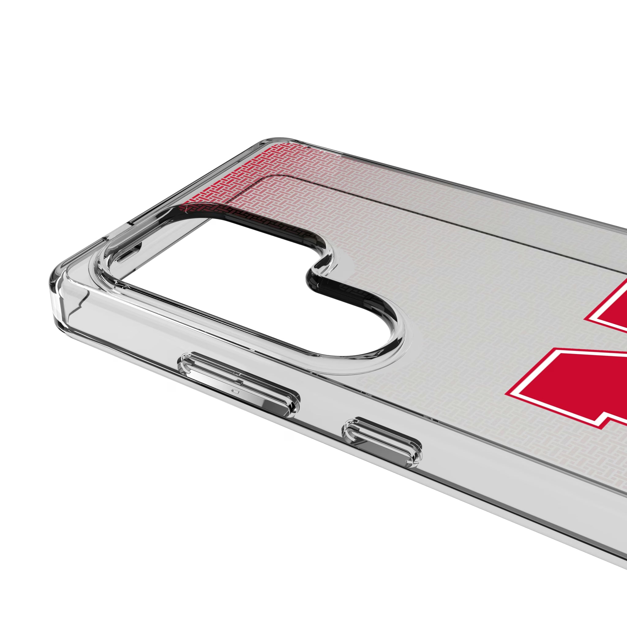 University of Nebraska Huskers Block N Linen Galaxy Clear Phone Case for Samsung Galaxy - Detail