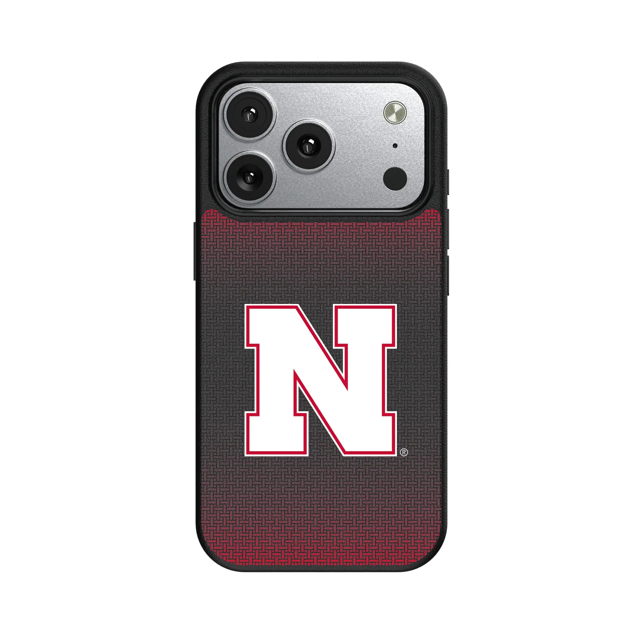 University of Nebraska Huskers Block N Linen iPhone MagSafe Compatible Phone Case for Apple iPhone#Device_iPhone 17 Pro