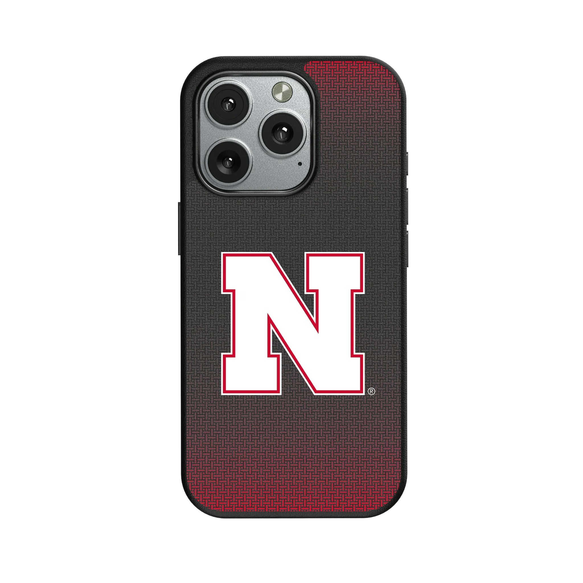 University of Nebraska Huskers Block N Linen iPhone MagSafe Compatible Phone Case for Apple iPhone