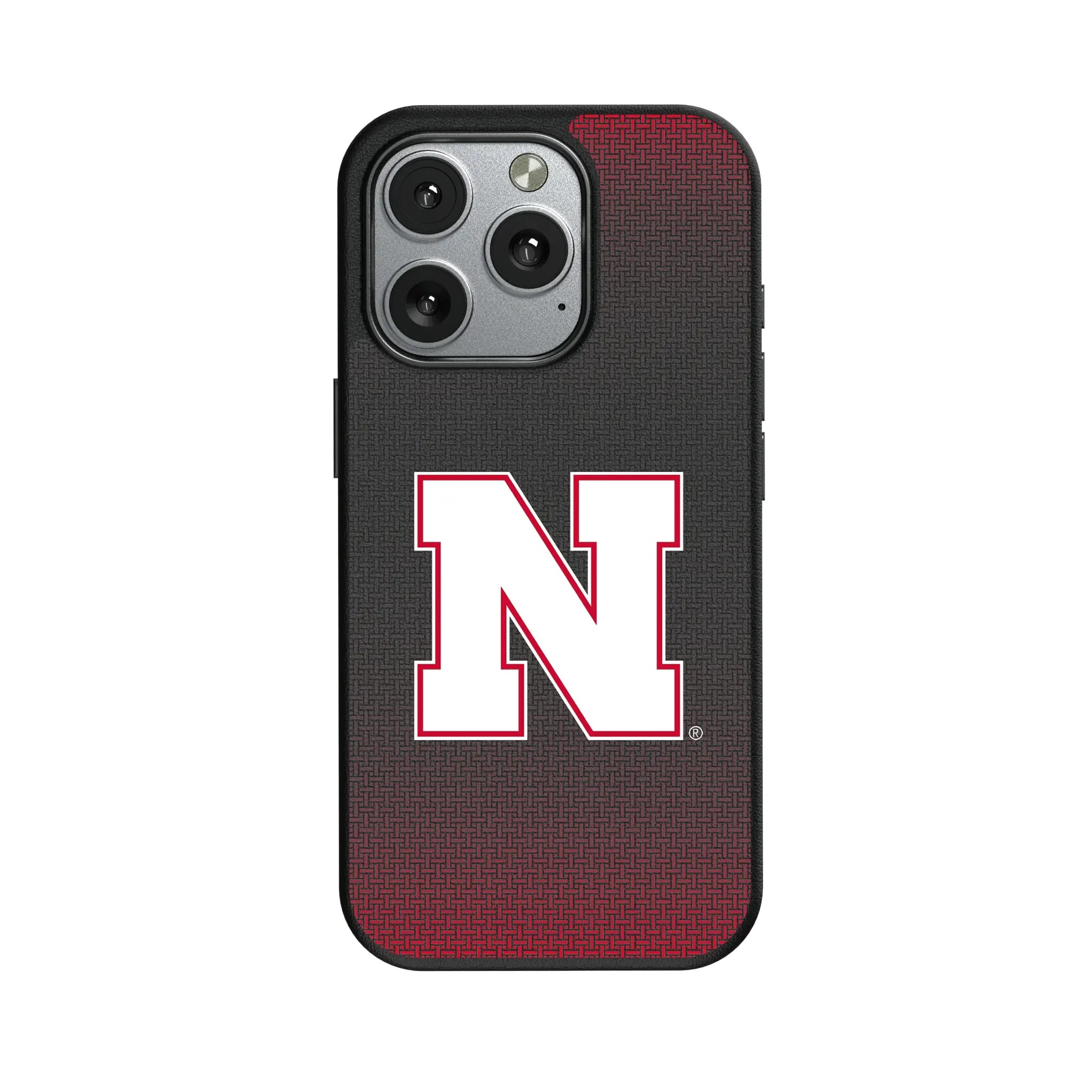 University of Nebraska Huskers Block N Linen iPhone MagSafe Compatible Phone Case for Apple iPhone