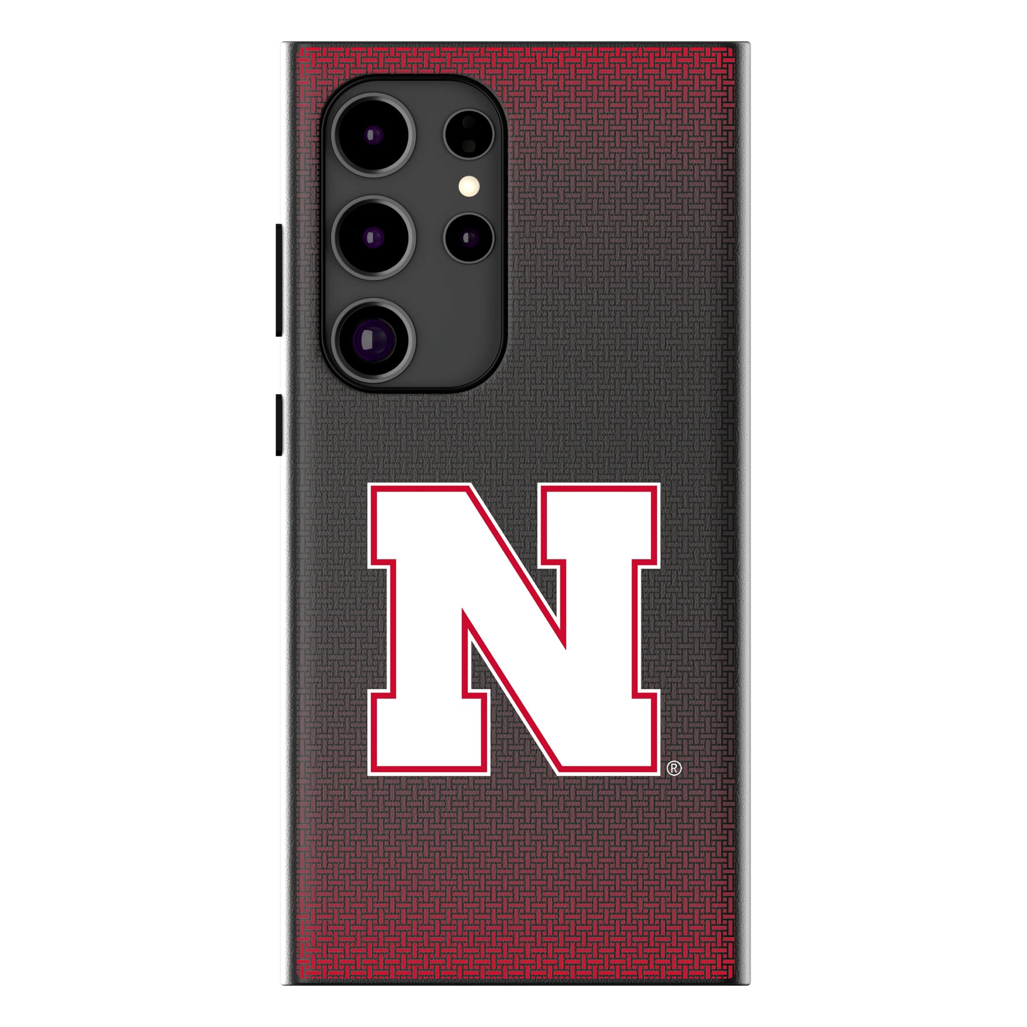 University of Nebraska Huskers Block N Linen Galaxy MagSafe Compatible Phone Case for Samsung Galaxy