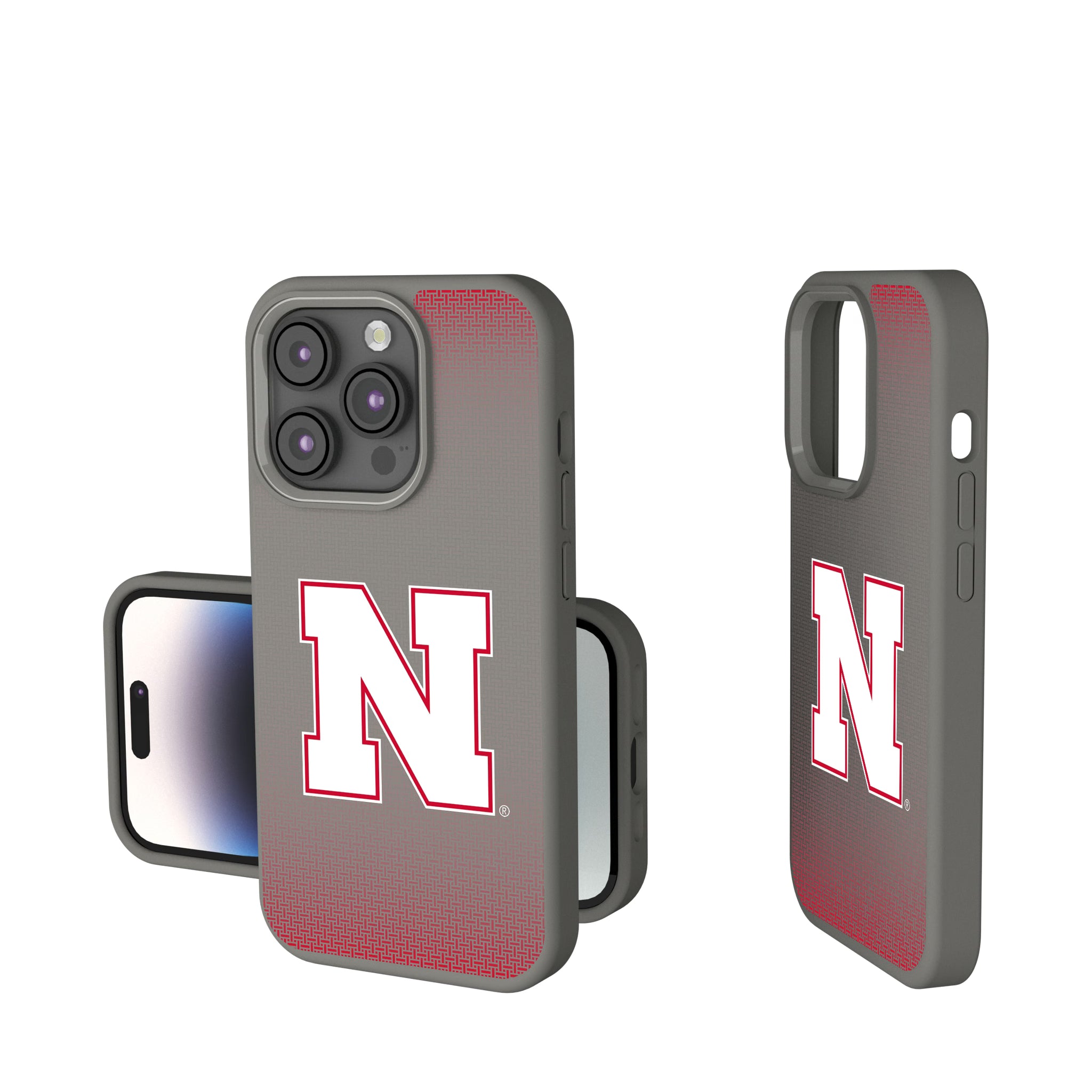 University of Nebraska Huskers Block N Linen iPhone Soft Touch Phone Case for Apple iPhone