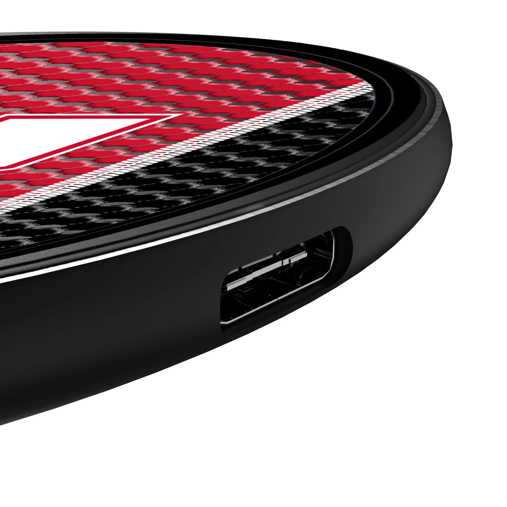 University of Nebraska Huskers Block N Mesh 15-Watt Wireless Charger - Detail