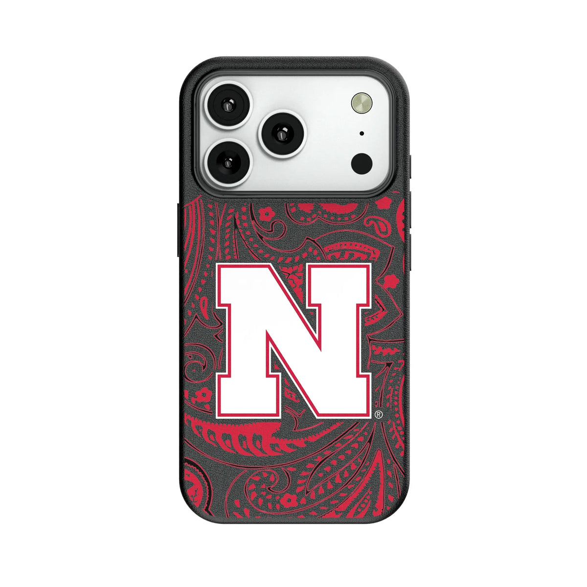 University of Nebraska Huskers Block N Paisley MagSafe Compatible Phone Case for Apple iPhone