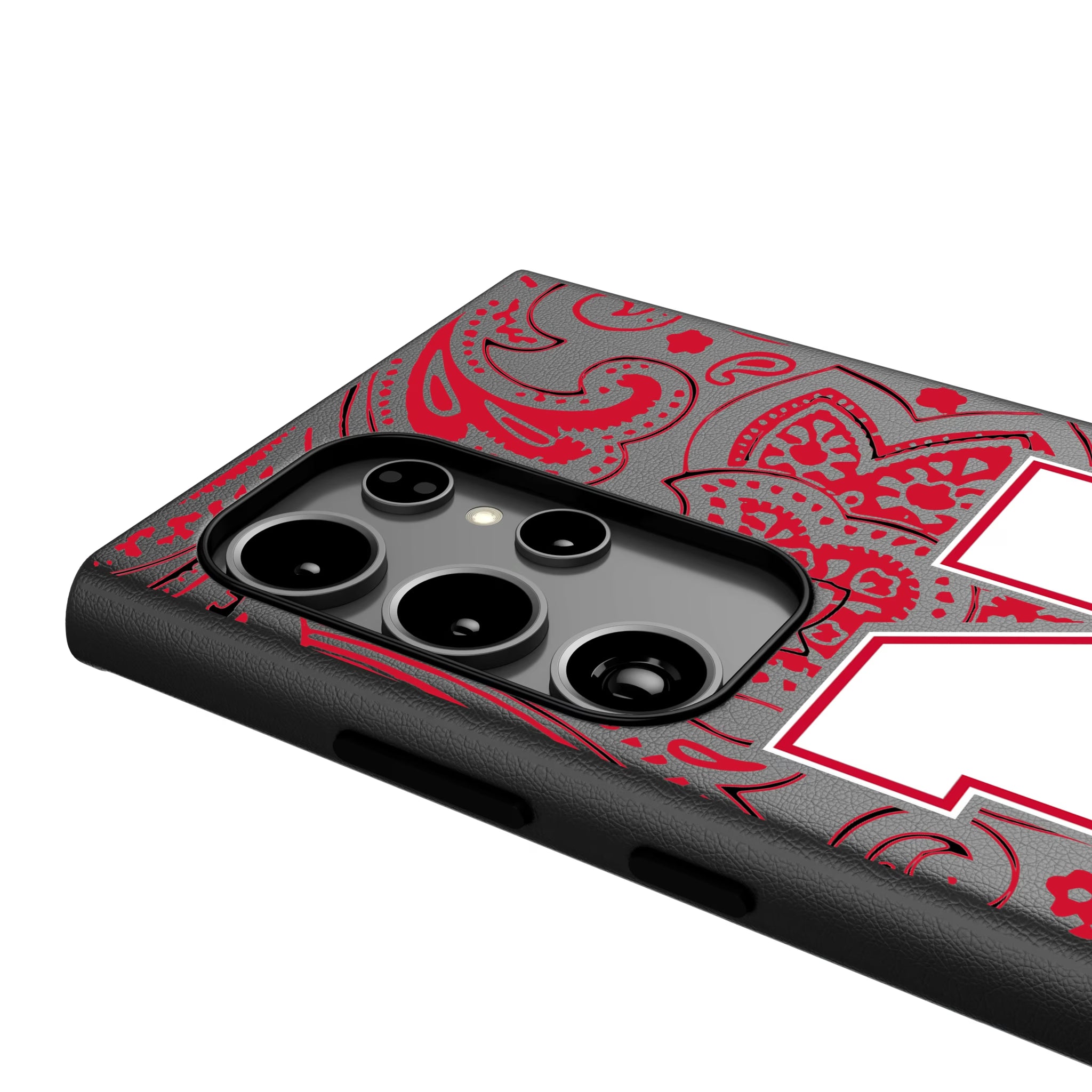 University of Nebraska Huskers Block N Paisley Galaxy MagSafe Compatible Phone Case for Samsung Galaxy - Detail
