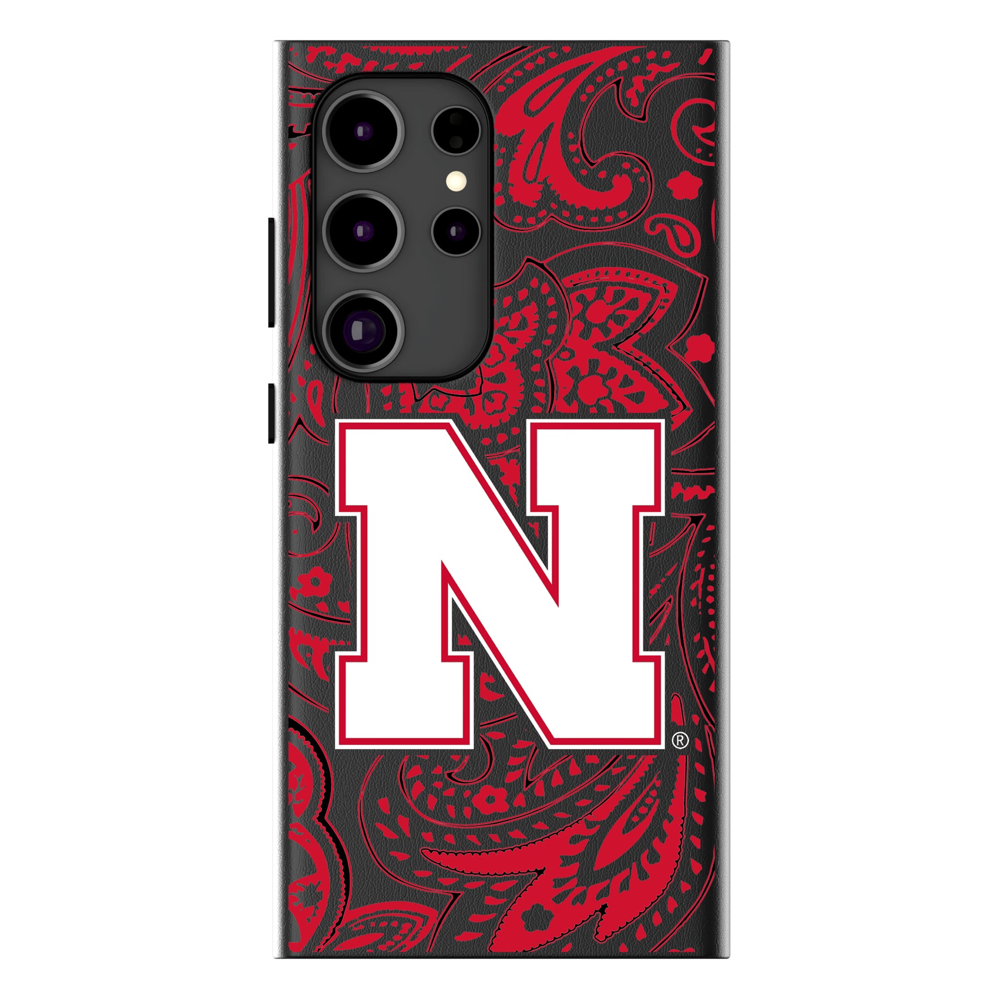 University of Nebraska Huskers Block N Paisley Galaxy MagSafe Compatible Phone Case for Samsung Galaxy