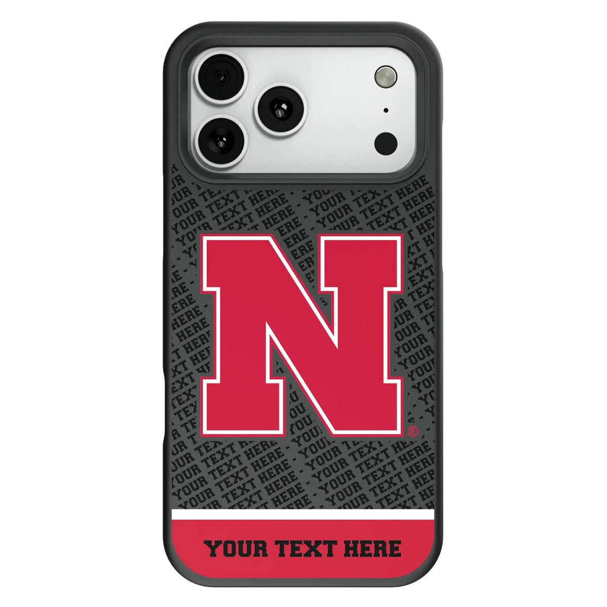 University of Nebraska Huskers Block N Personalized EndZone Plus Bump Phone Case for Apple iPhone
