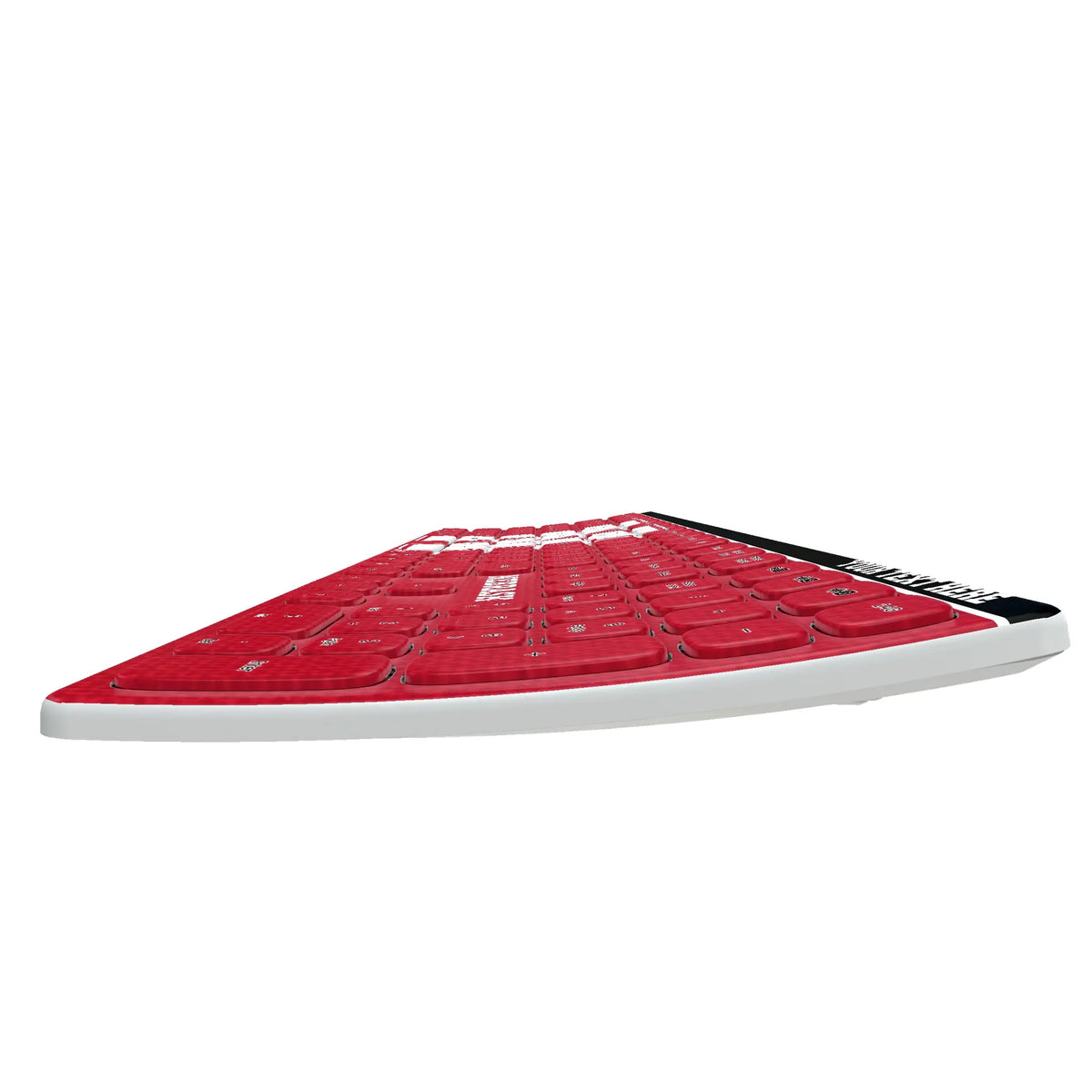 University of Nebraska Huskers Block N Personalized Endzone Solid KKB605 Curved Wireless Keyboard