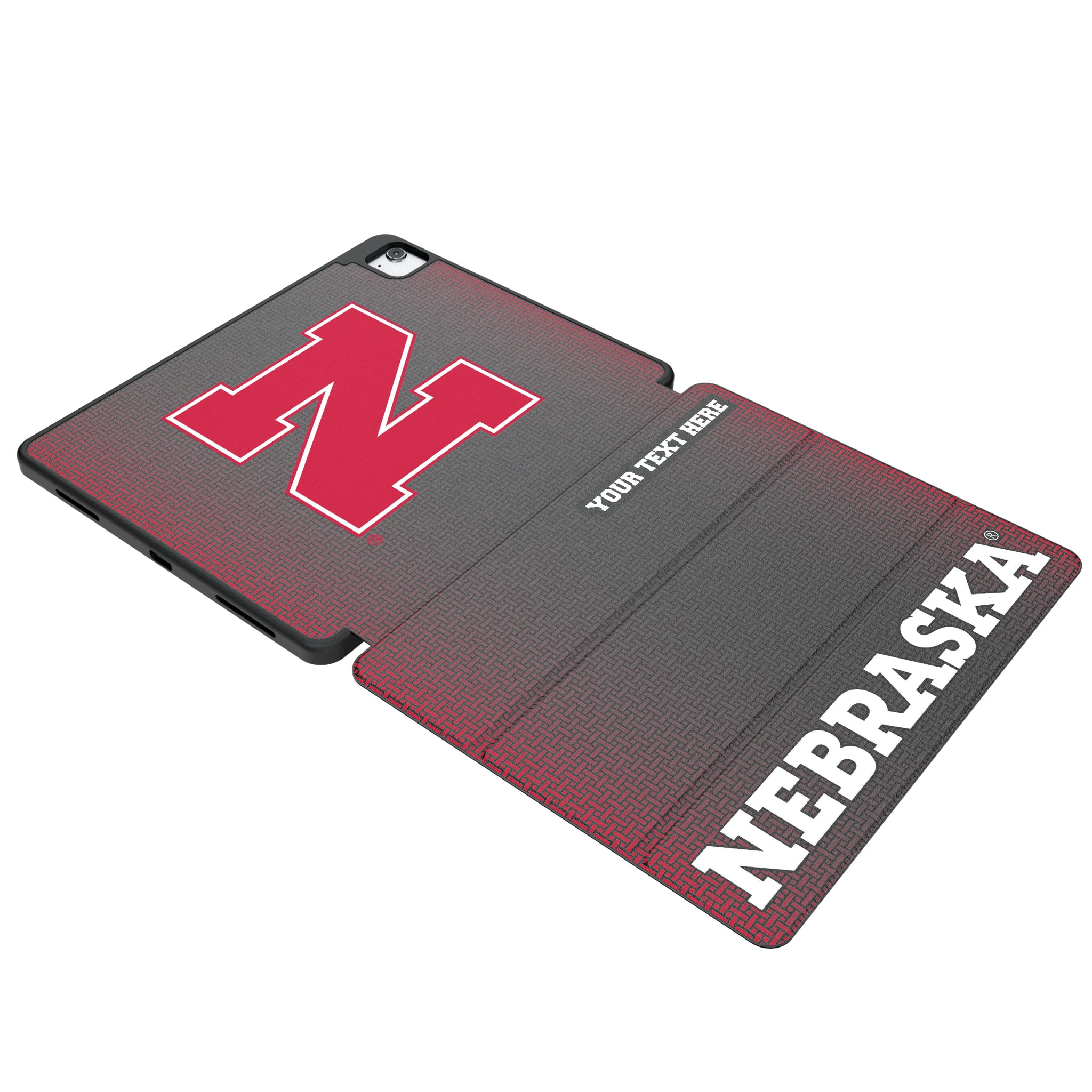 University of Nebraska Huskers Block N Personalized Linen iPad Tablet Case for Apple iPad