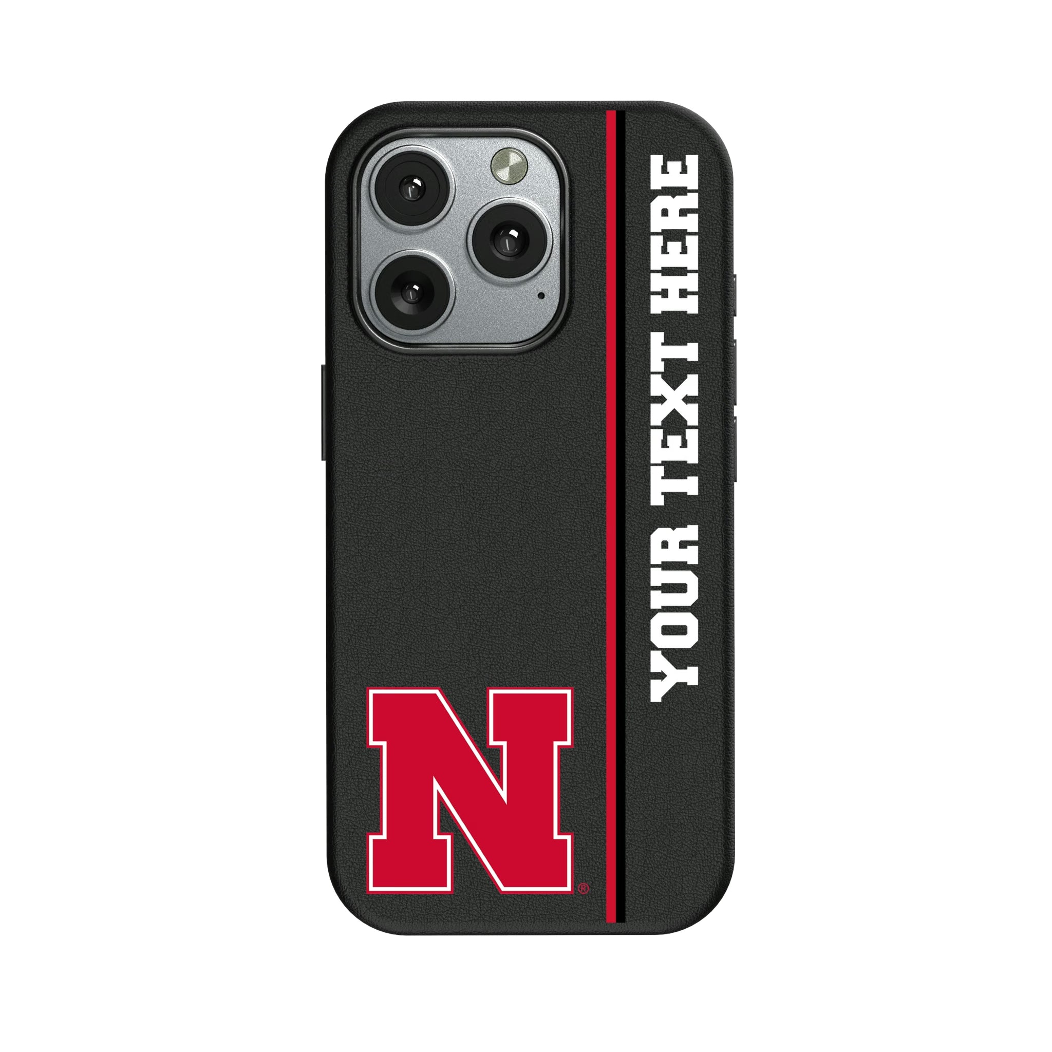 University of Nebraska Huskers Block N Personalized Sidebard iPhone MagSafe Compatible Phone Case for Apple iPhone