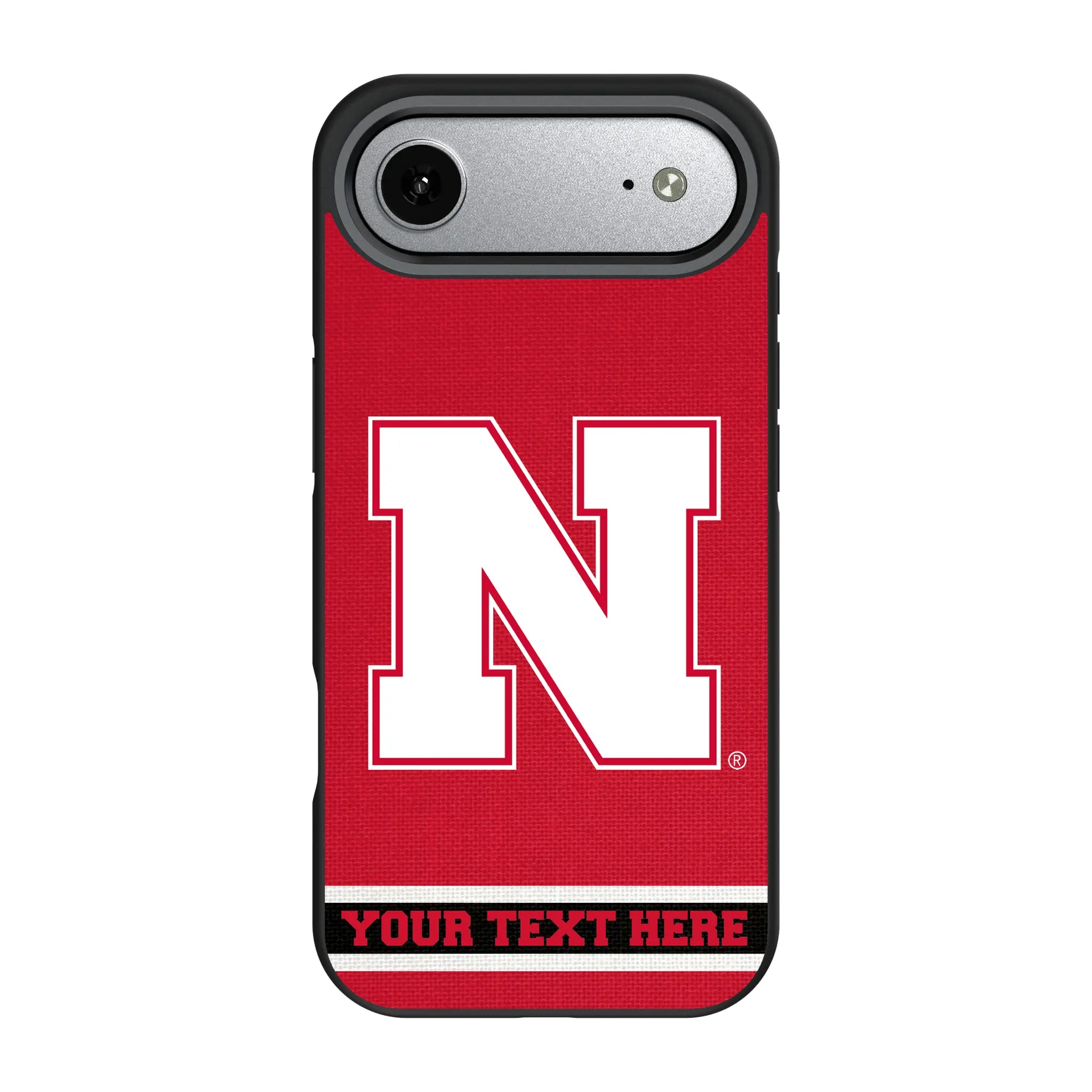 University of Nebraska Huskers Block N Personalized Stripe iPhone Bump Phone Case for Apple iPhone#Device_iPhone Air