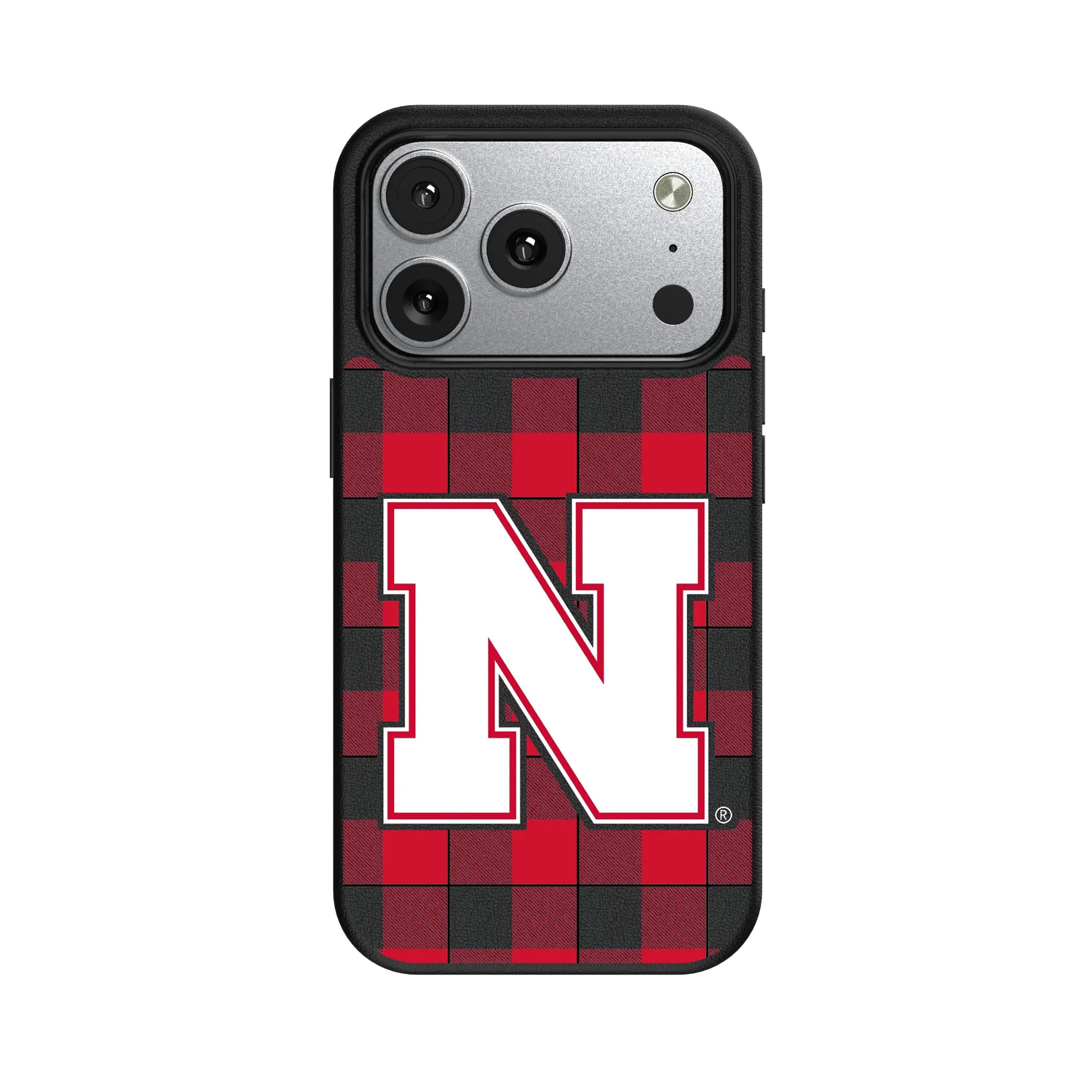 University of Nebraska Huskers Block N Plaid iPhone MagSafe Compatible Phone Case for Apple iPhone#Device_iPhone 17 Pro