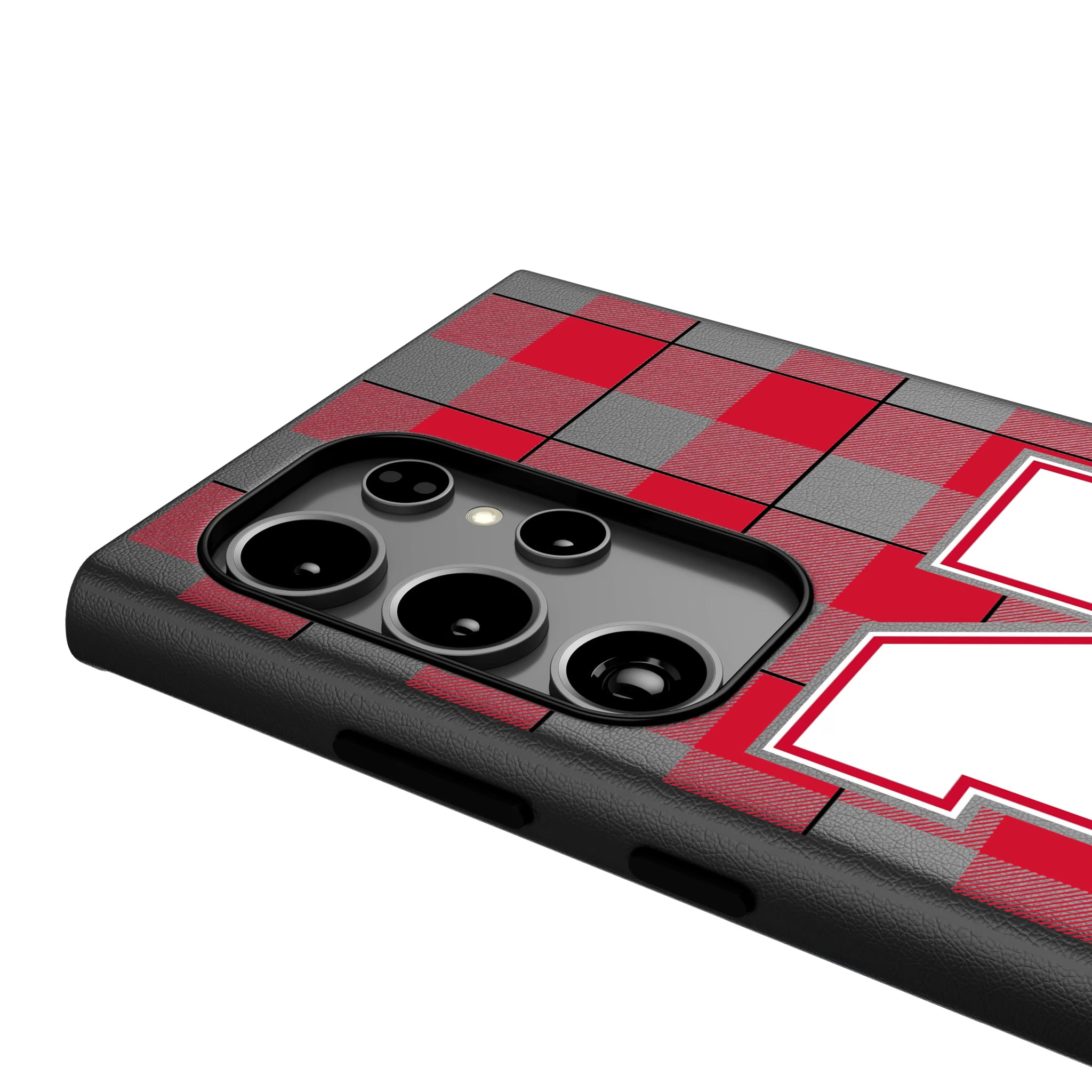 University of Nebraska Huskers Block N Plaid Galaxy MagSafe Compatible Phone Case for Samsung Galaxy - Detail