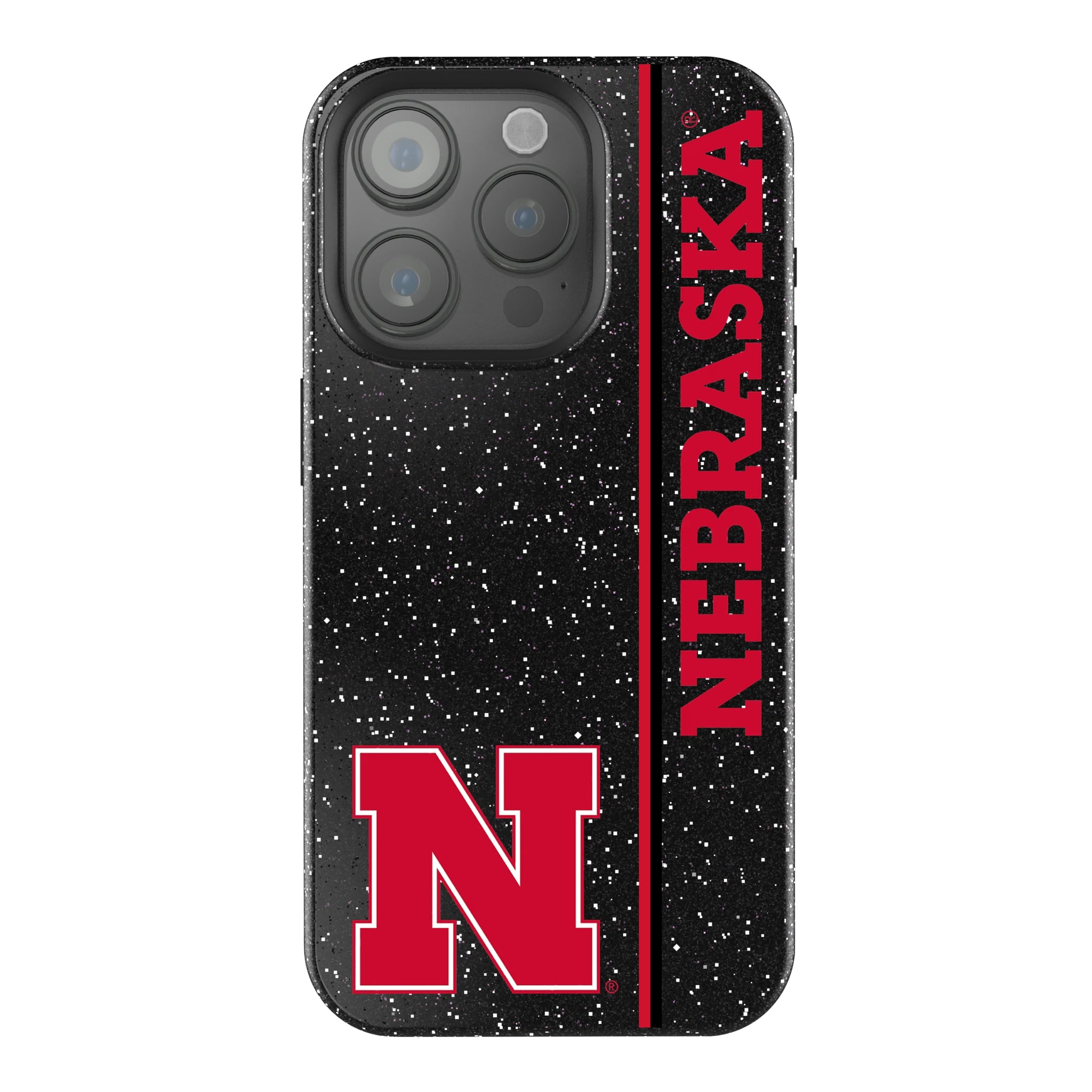 University of Nebraska Huskers Block N Sidebar iPhone Bling Phone Case for Apple iPhone