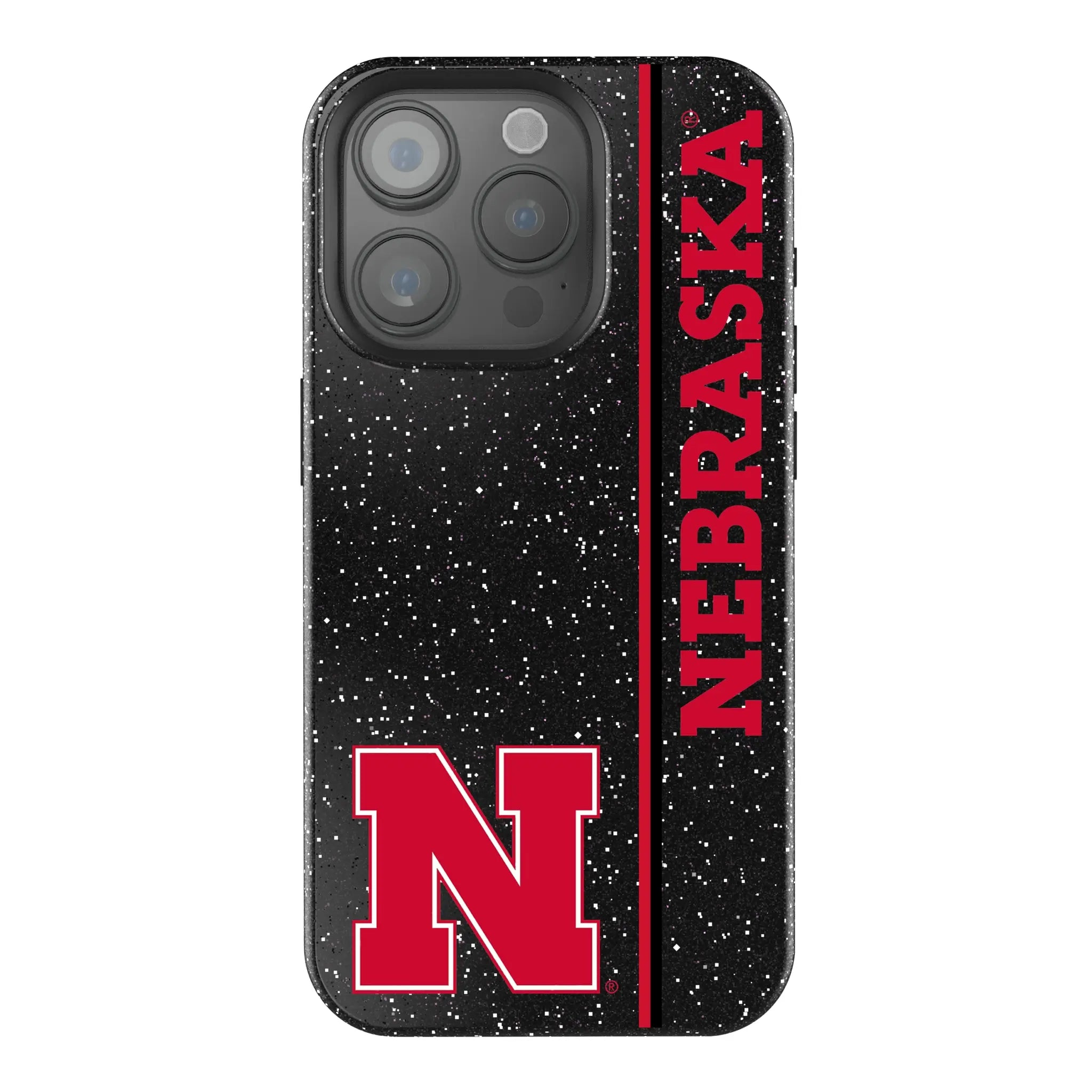 University of Nebraska Huskers Block N Sidebar iPhone Bling Phone Case for Apple iPhone