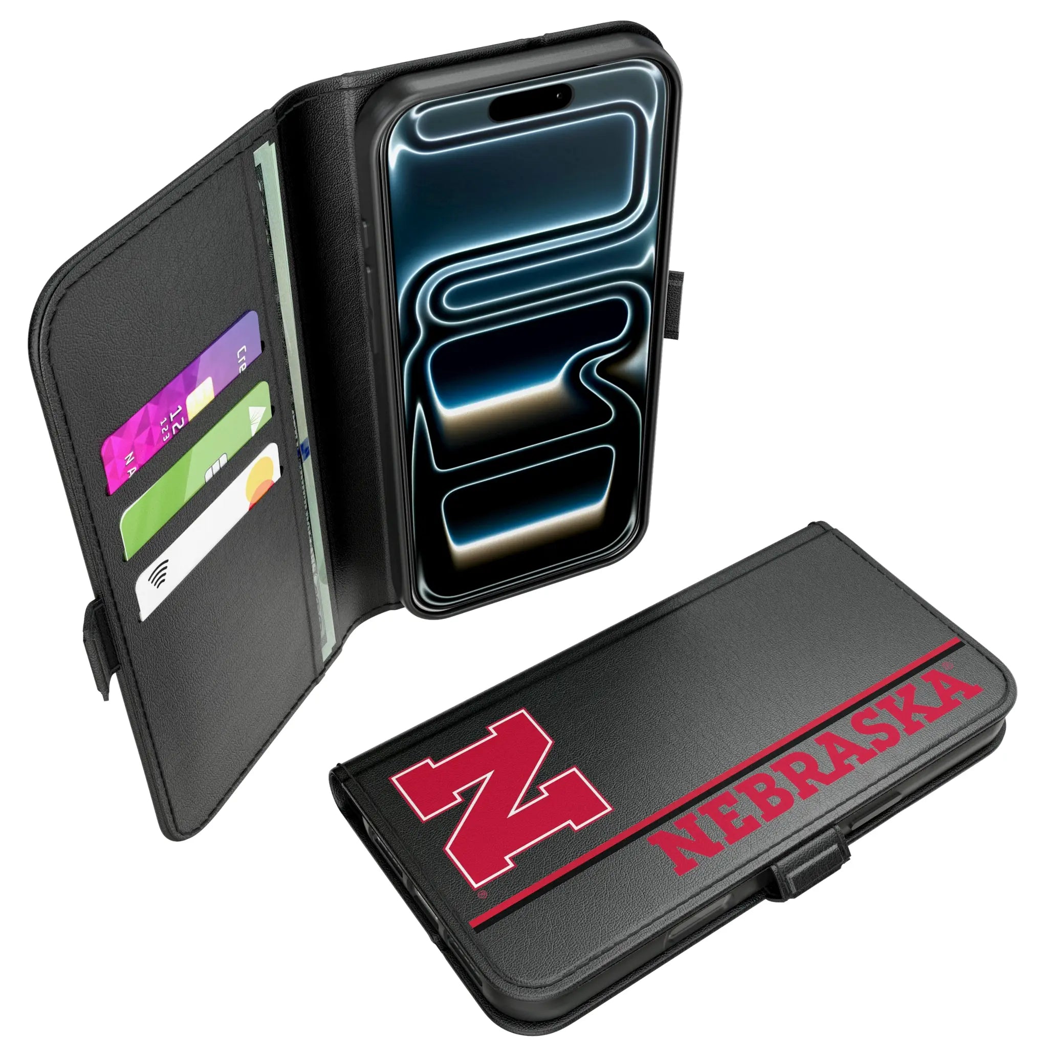 University of Nebraska Huskers Block N Sidebar iPhone Folio Phone Case for Apple iPhone#Device_iPhone 17 Pro Max