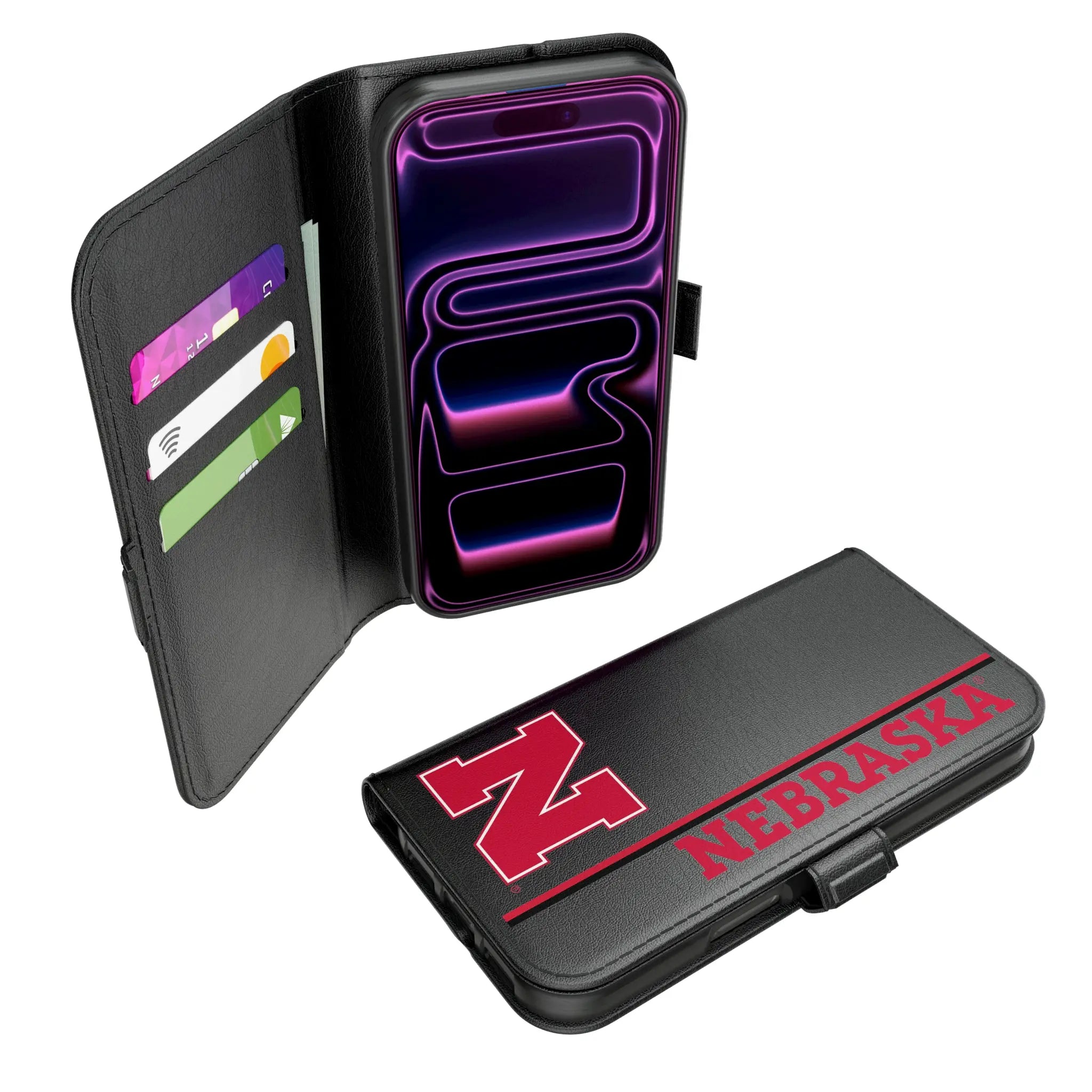 University of Nebraska Huskers Block N Sidebar iPhone Folio Phone Case for Apple iPhone#Device_iPhone 17 Pro