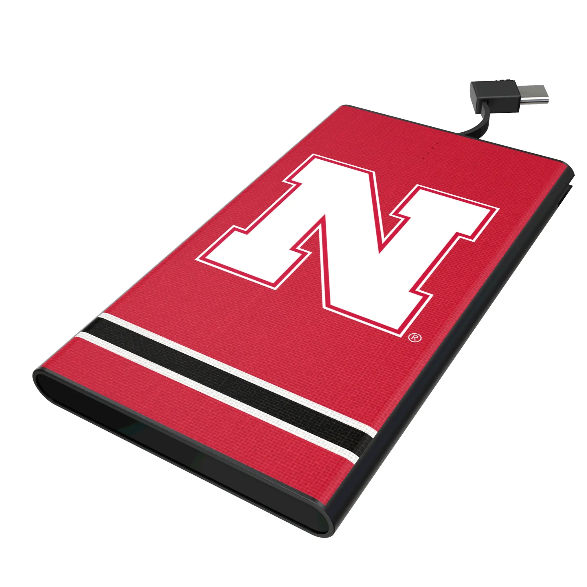 University of Nebraska Huskers Block N Stripe 5000mAh Flat Power Bank