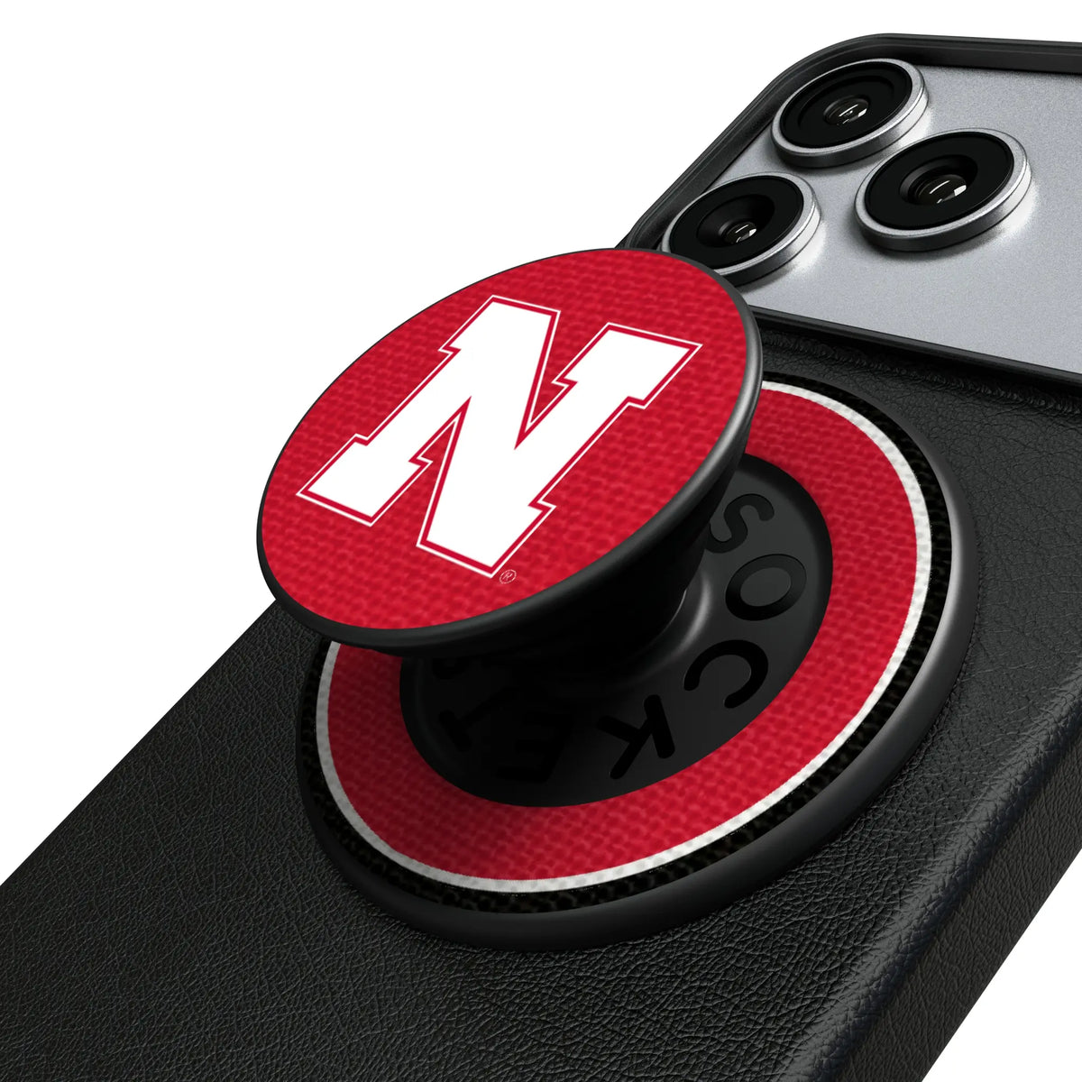 University of Nebraska Huskers Block N Stripe Popsockets Round Magnetic