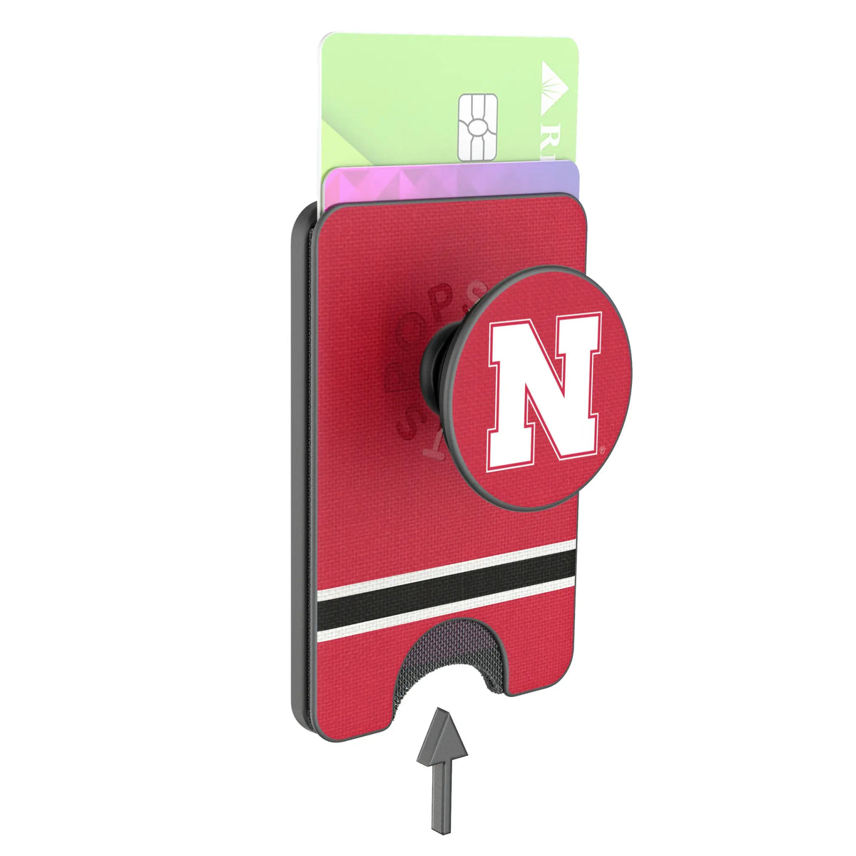 University of Nebraska Huskers Block N Stripe Popsockets Wallet Magnetic - Detail