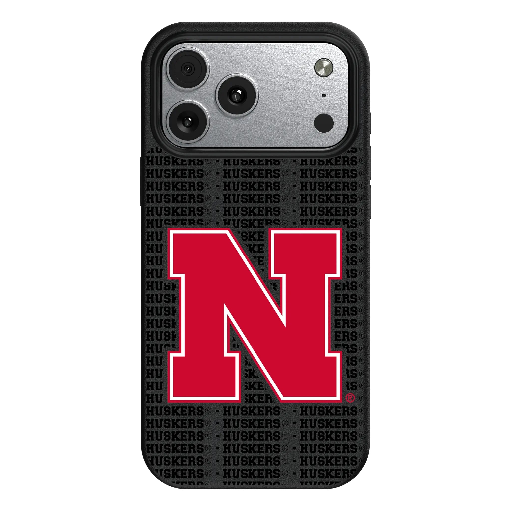 University of Nebraska Huskers Block N Text Backdrop iPhone MagSafe Compatible Phone Case for Apple iPhone#Device_iPhone 17 Pro Max