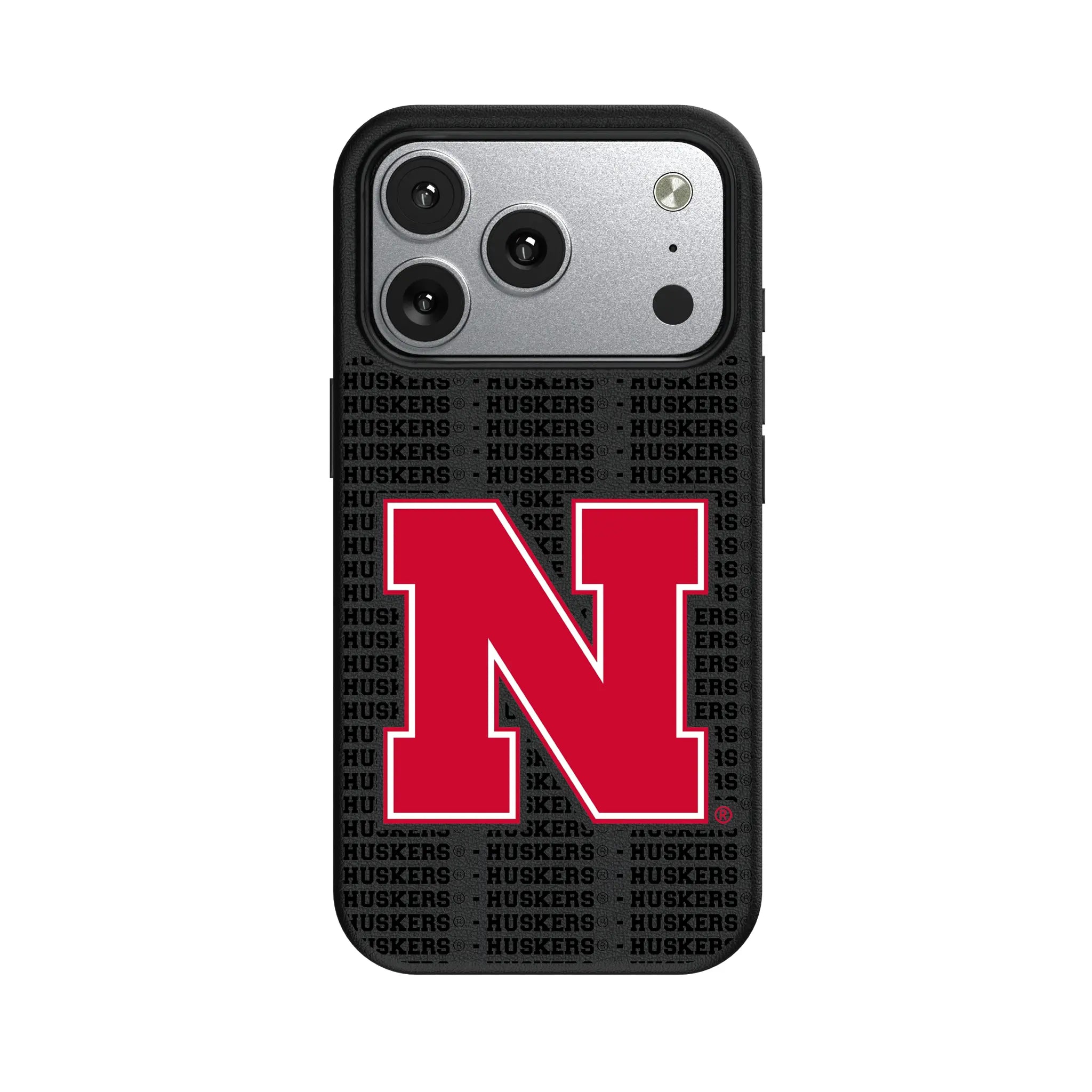 University of Nebraska Huskers Block N Text Backdrop iPhone MagSafe Compatible Phone Case for Apple iPhone#Device_iPhone 17 Pro