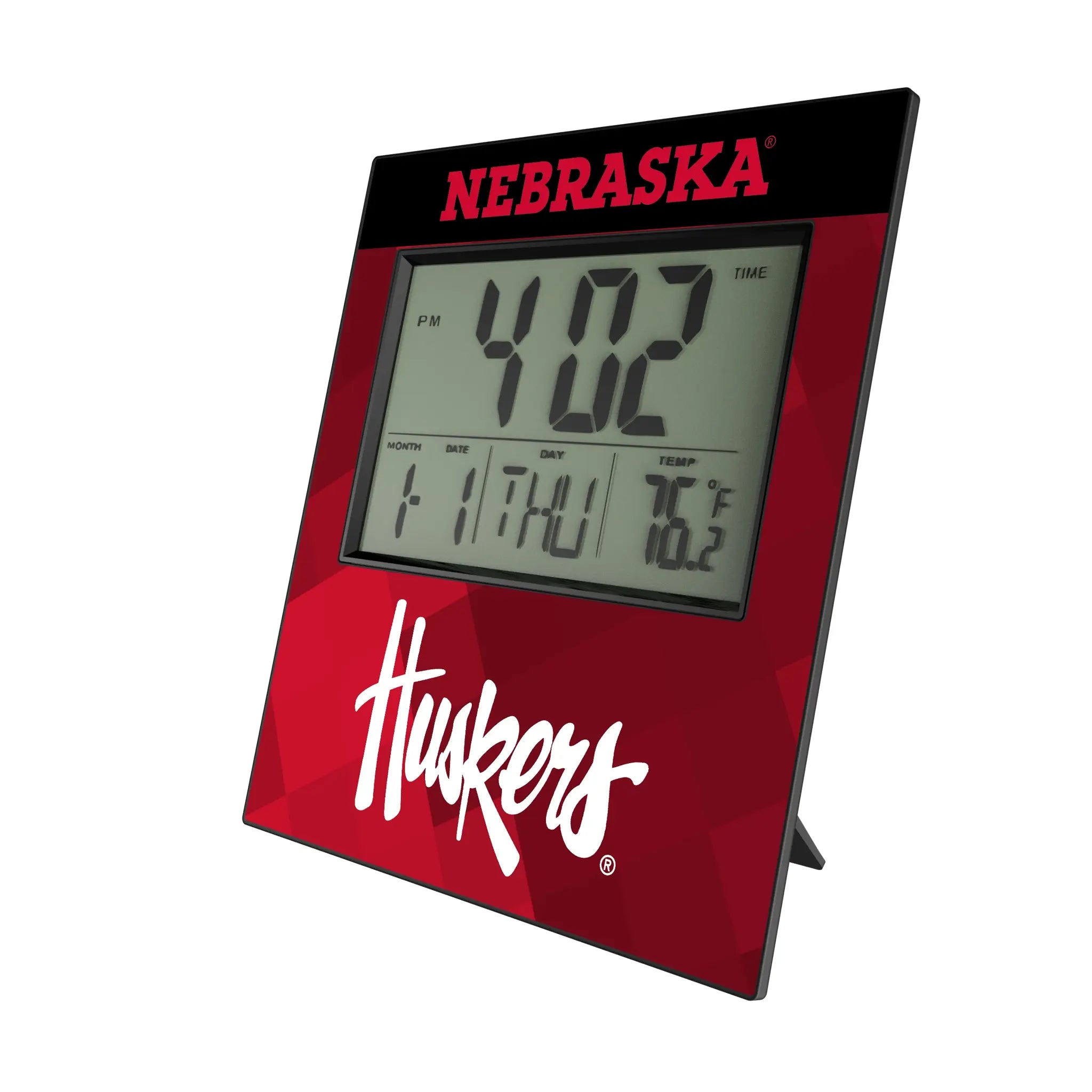 University of Nebraska Huskers Color Block Wall Clock