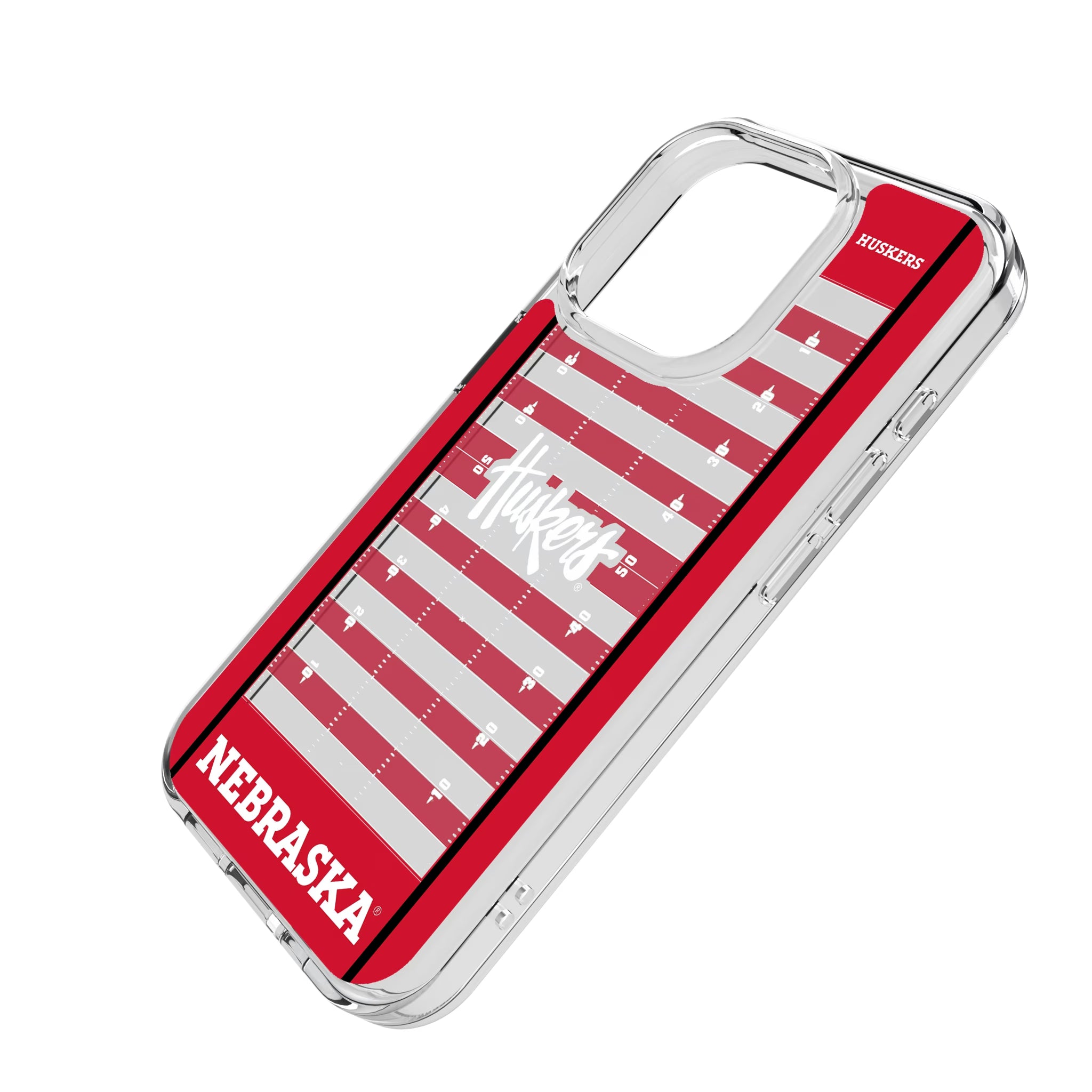 University of Nebraska Huskers Field iPhone Clear Phone Case for Apple iPhone - Isometric View