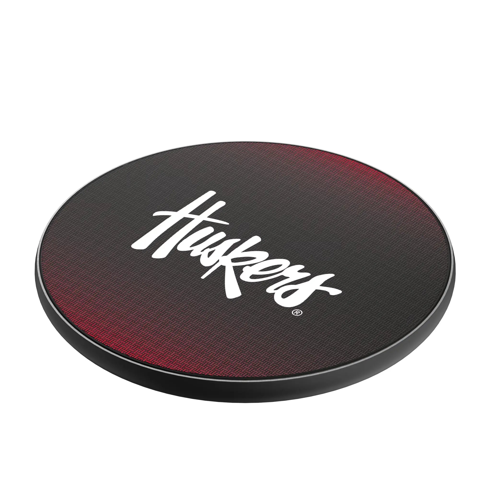 University of Nebraska Huskers Linen 15-Watt Wireless Charger - Isometric View