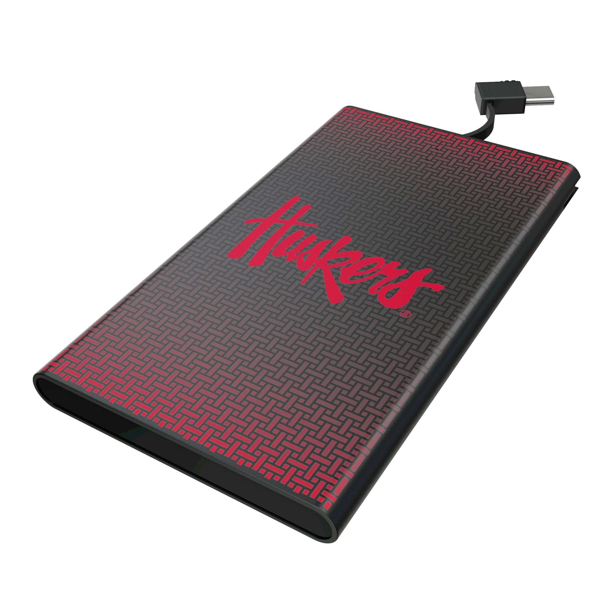 University of Nebraska Huskers Linen 5000mAh Flat Powerbank