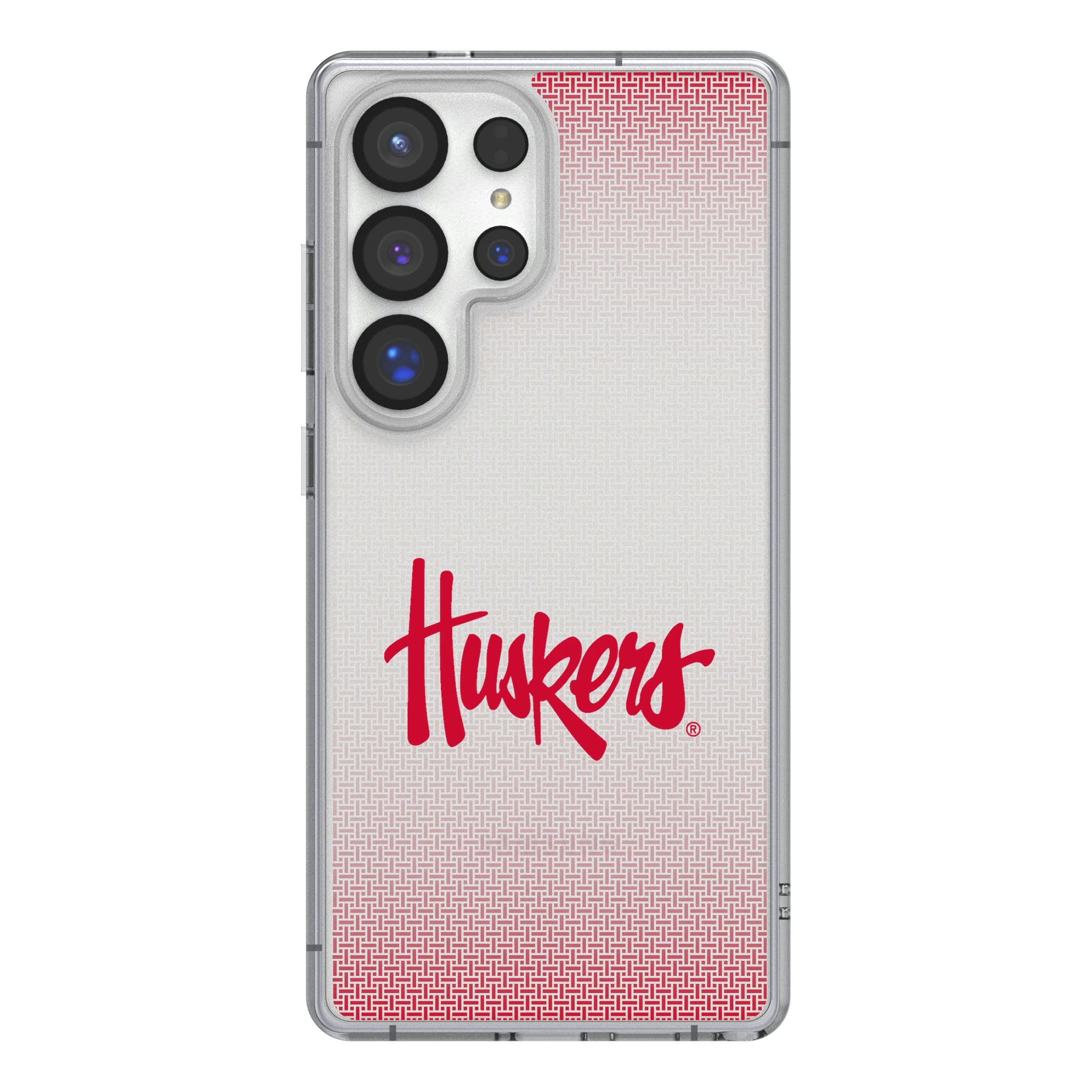 University of Nebraska Huskers Linen Galaxy Clear Phone Case for Samsung Galaxy