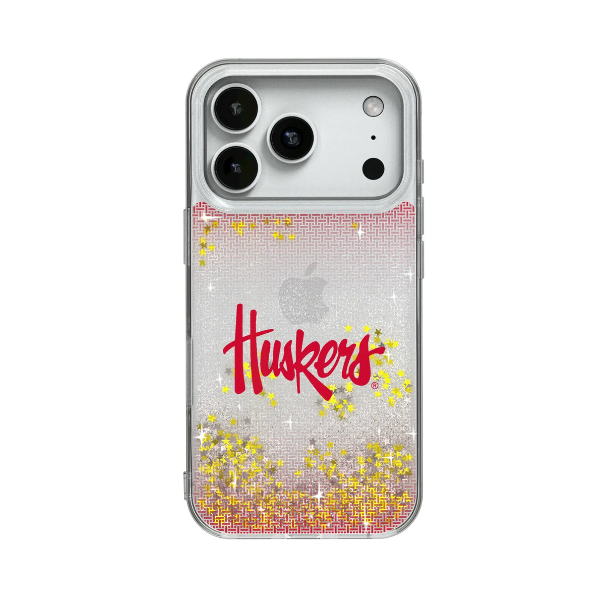 University of Nebraska Huskers Linen Glitter Phone Case for Apple iPhone