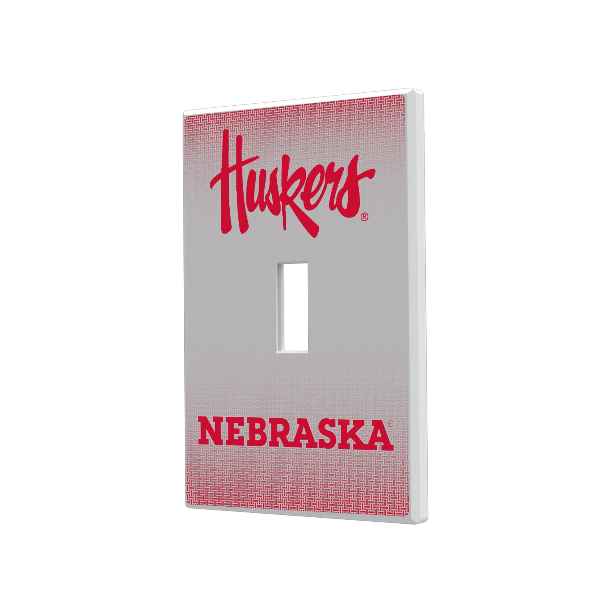 University of Nebraska Huskers Linen Hidden-Screw Light Switch Plate#Style_Single Toggle