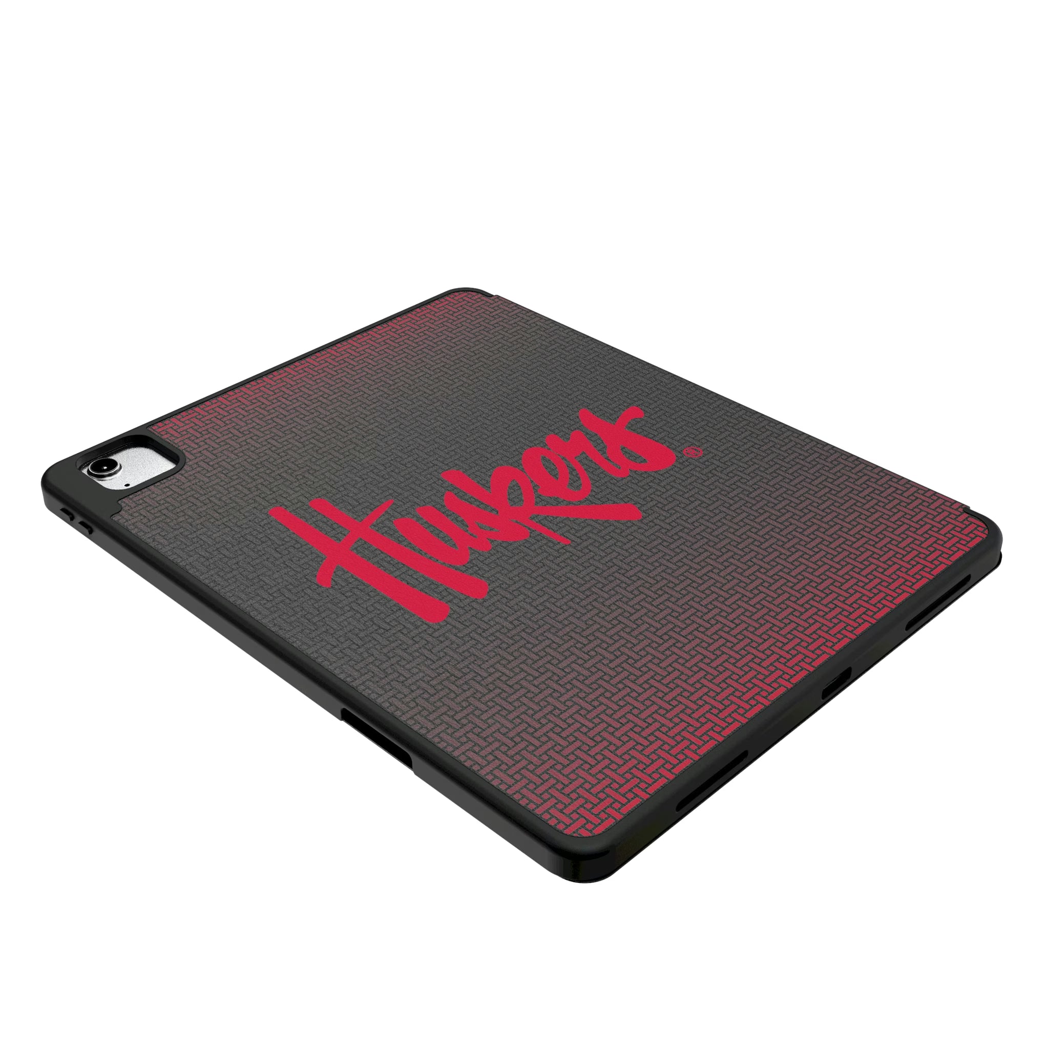 University of Nebraska Huskers Linen iPad Tablet Case for Apple iPad - Isometric View