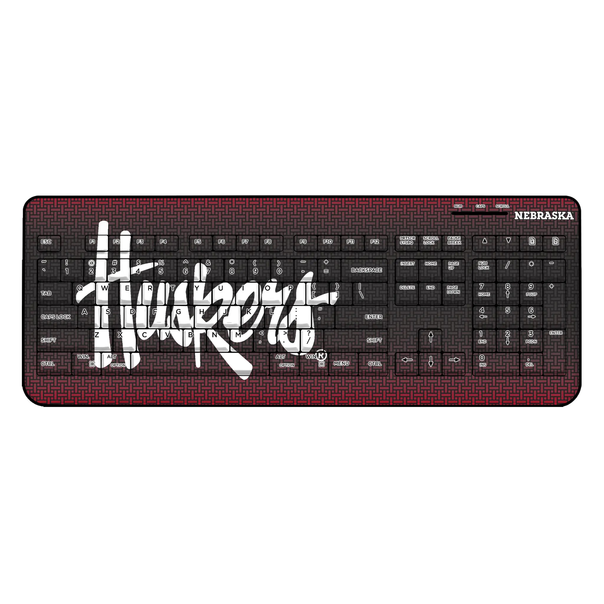 University of Nebraska Huskers Linen Wireless USB Keyboard