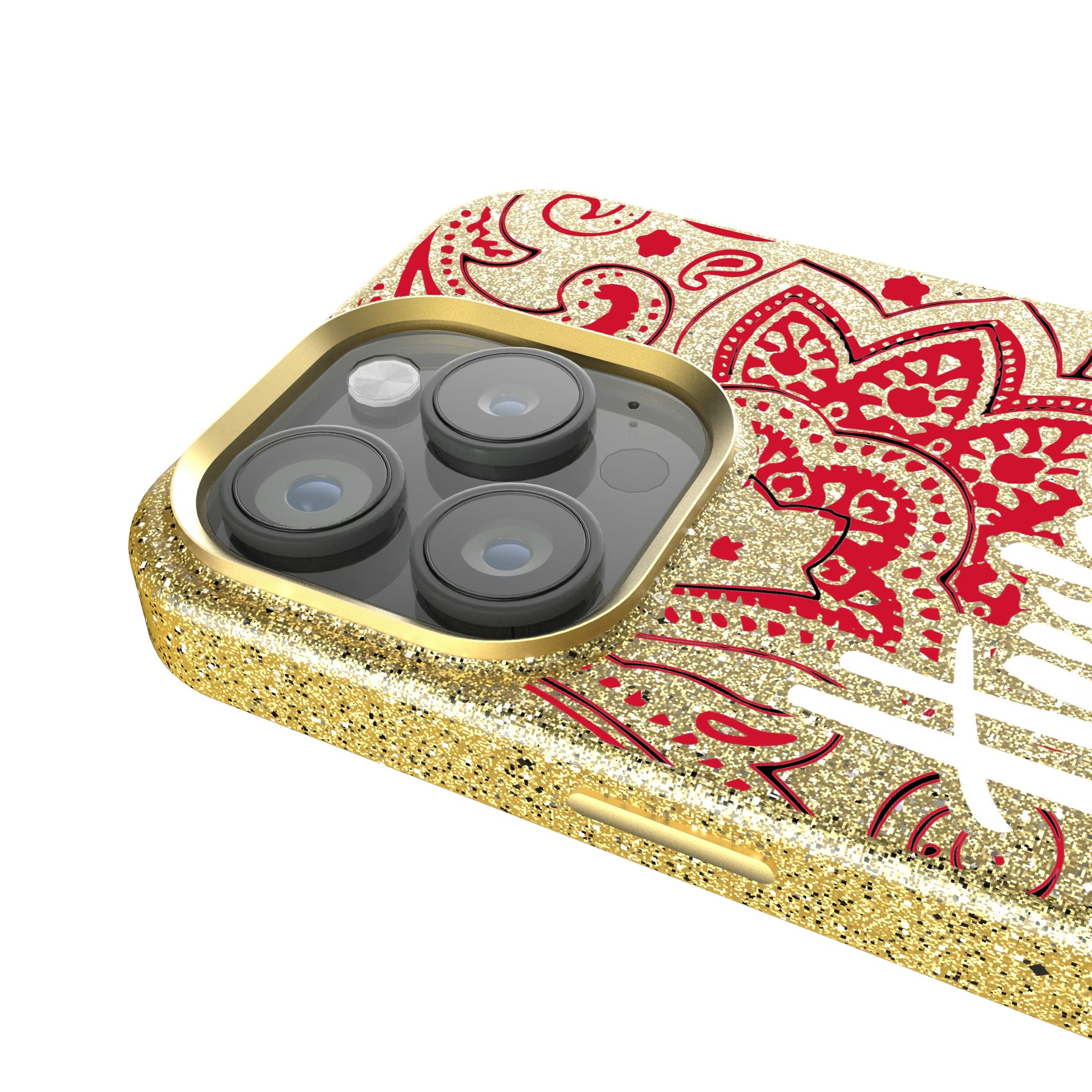 University of Nebraska Huskers Paisley iPhone Bling Phone Case for Apple iPhone - Detail