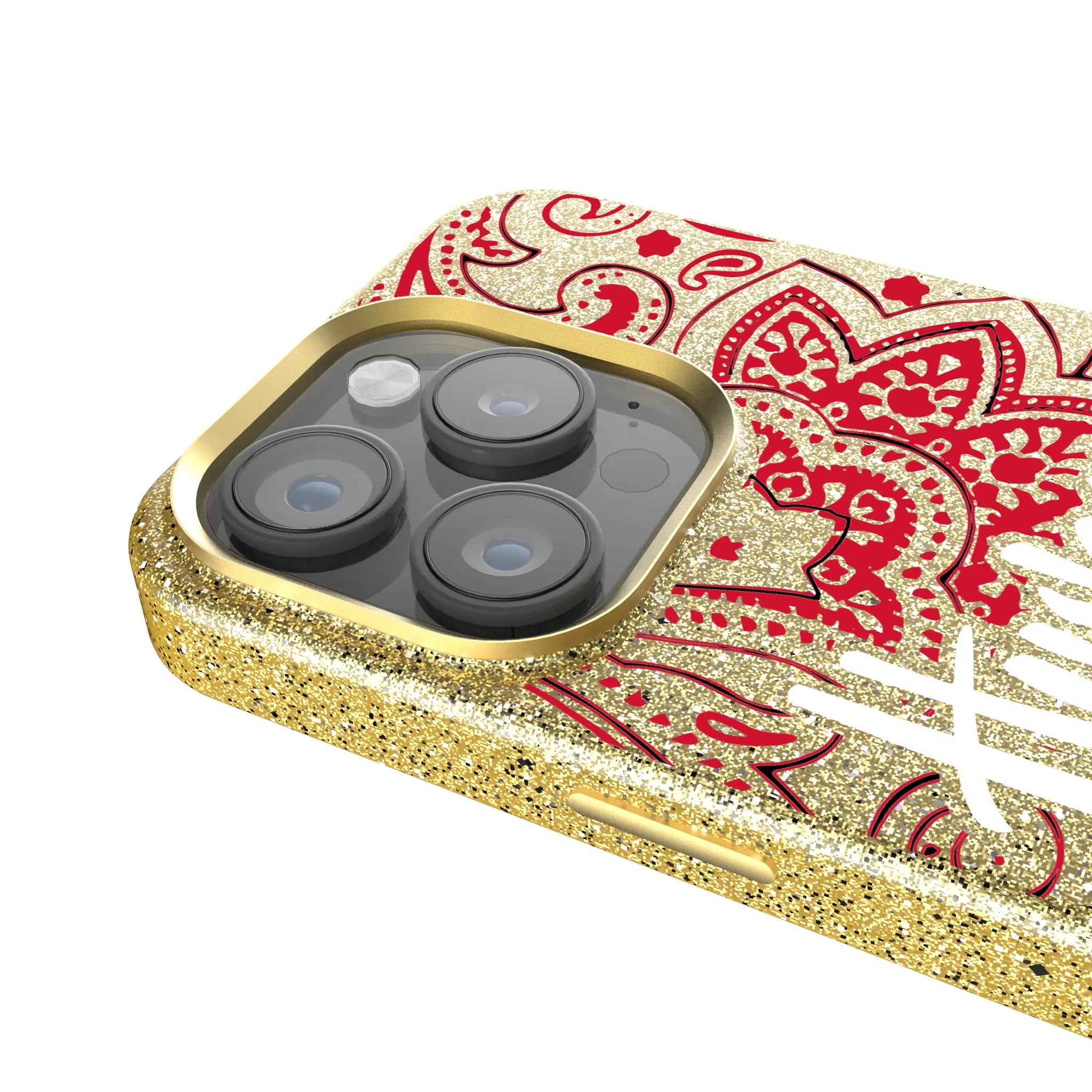 University of Nebraska Huskers Paisley iPhone Bling Phone Case for Apple iPhone - Detail