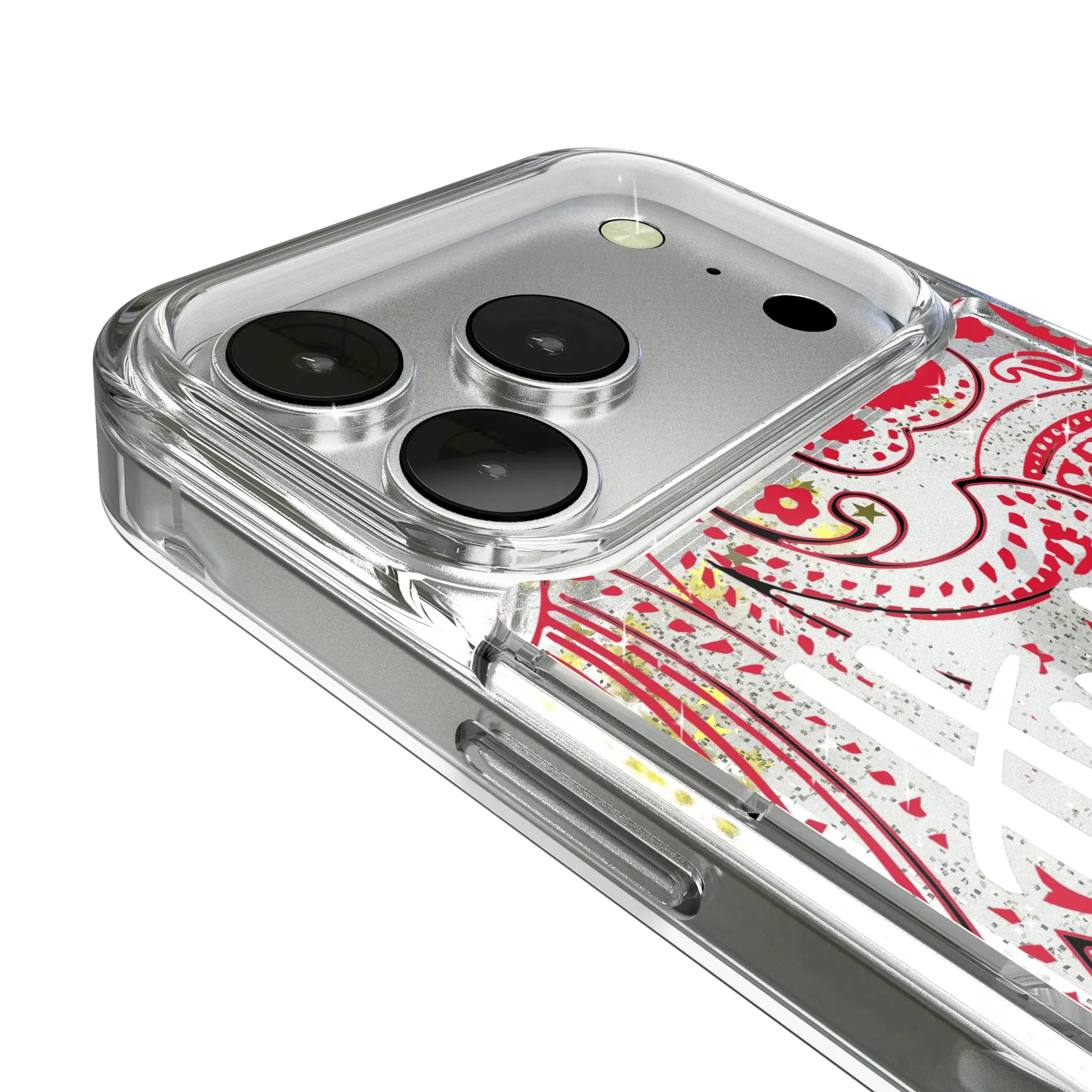 University of Nebraska Huskers Paisley iPhone Glitter Phone Case for Apple iPhone - Detail