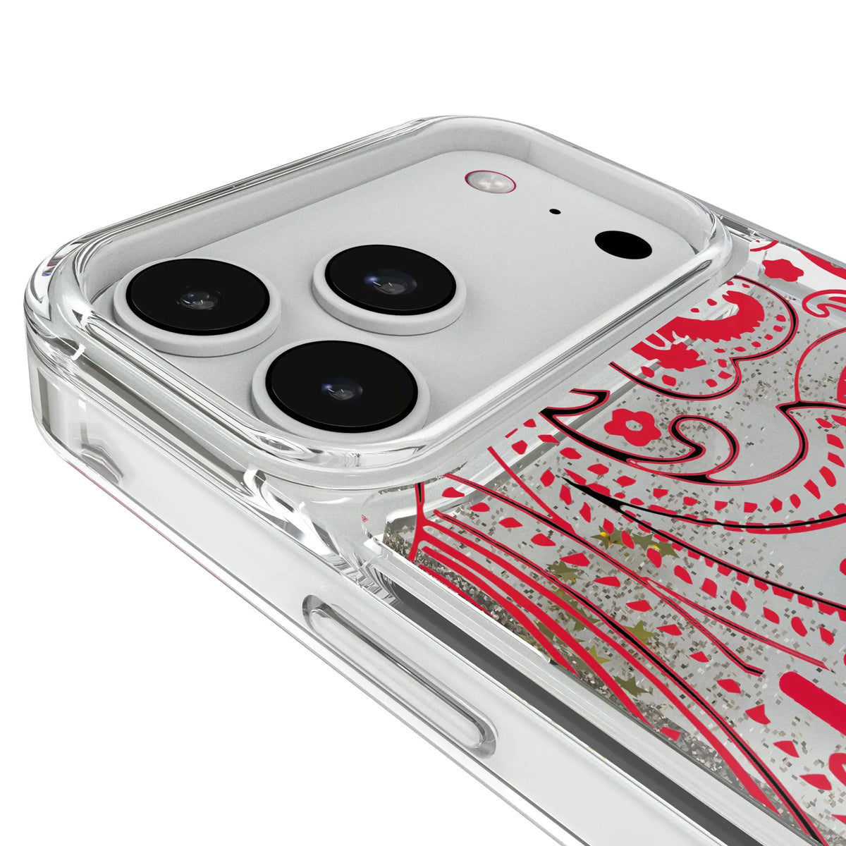 University of Nebraska Huskers Paisley iPhone Glitter Phone Case for Apple iPhone - Detail#Device_iPhone 18 Pro Max