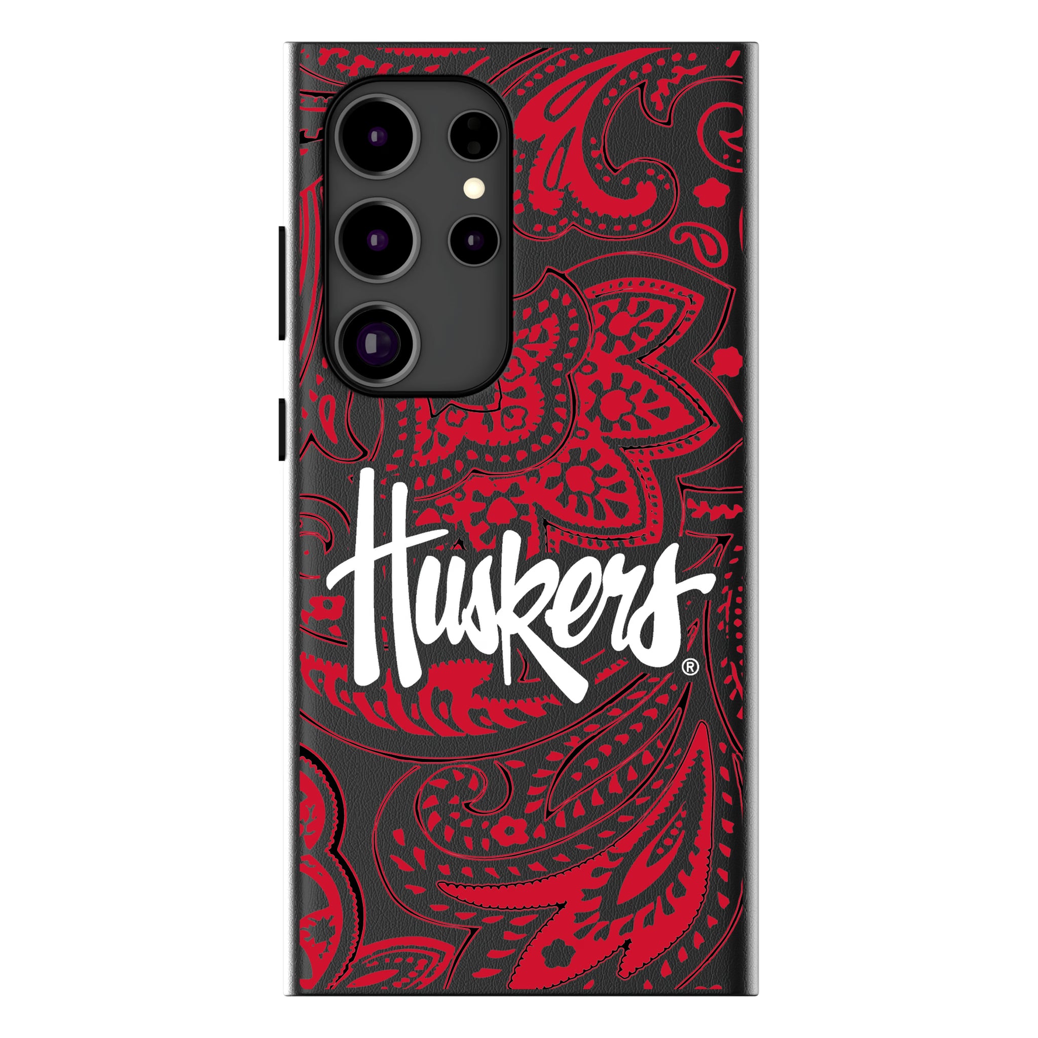 University of Nebraska Huskers Paisley Galaxy MagSafe Compatible Phone Case for Samsung Galaxy