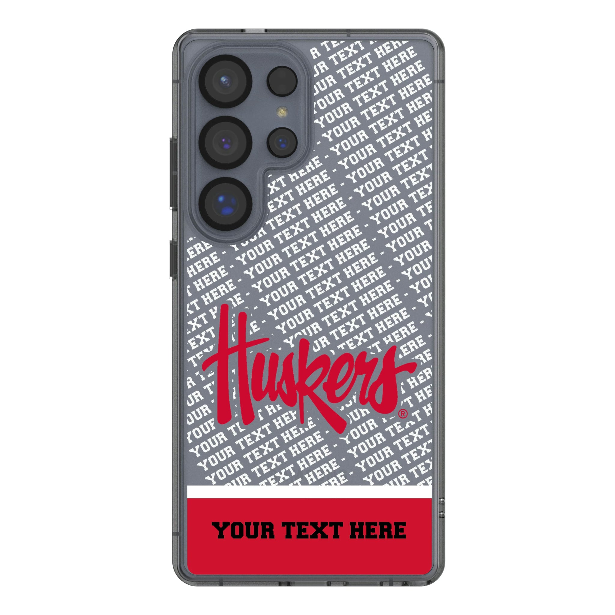 University of Nebraska Huskers Personalized EndZone Plus Galaxy Clear Phone Case for Samsung Galaxy