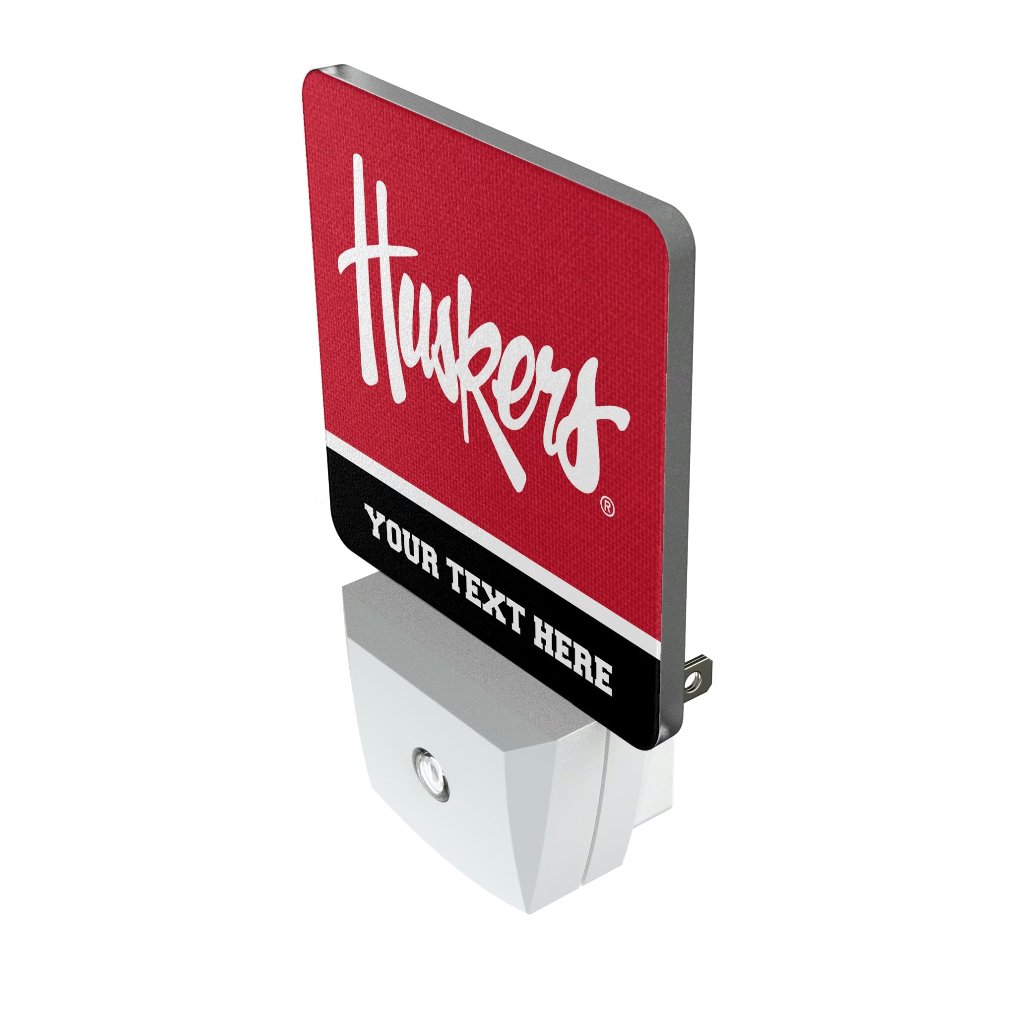 University of Nebraska Huskers Personalized Endzone Solid Night Light 2-Pack - Isometric View