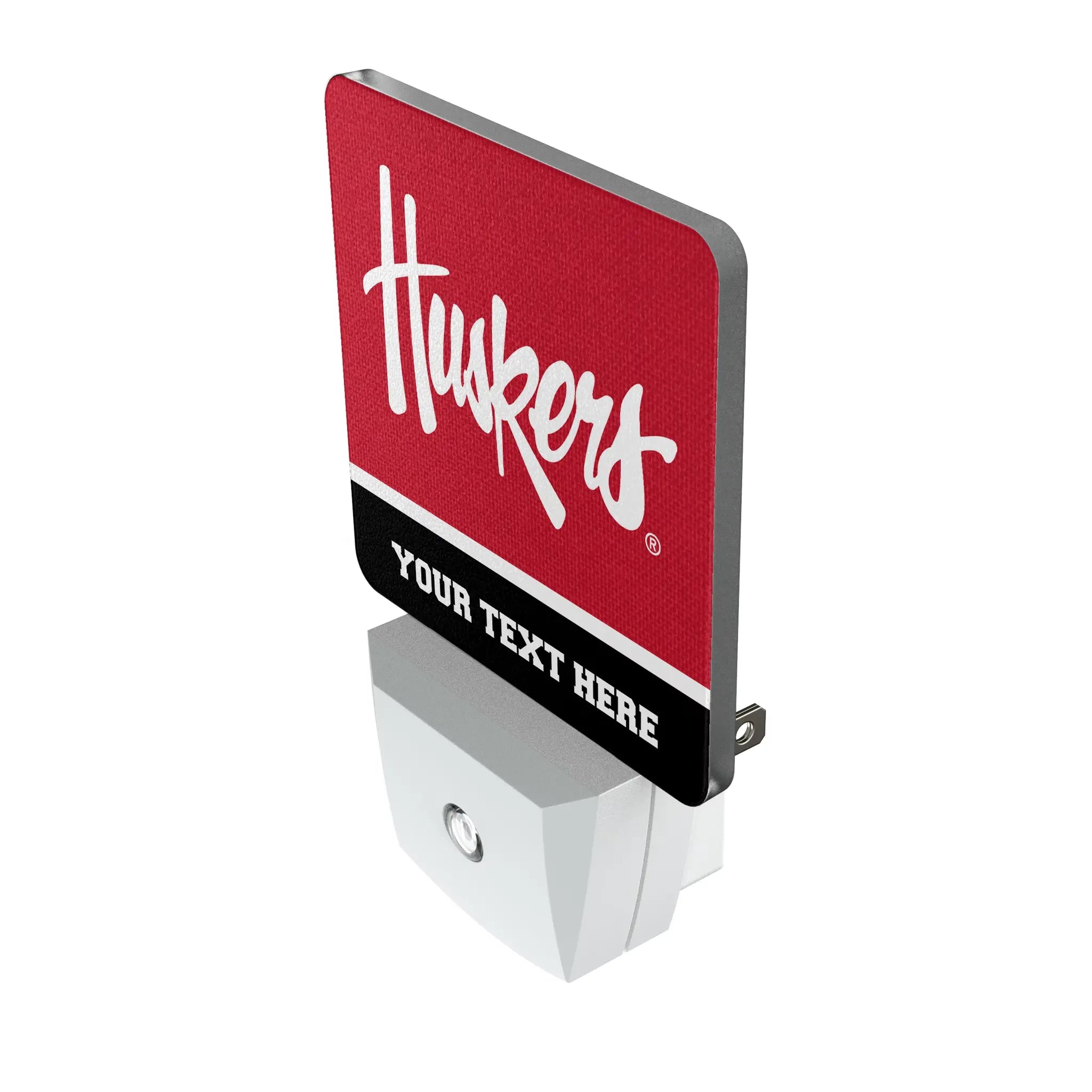 University of Nebraska Huskers Personalized Endzone Solid Night Light 2-Pack - Isometric View