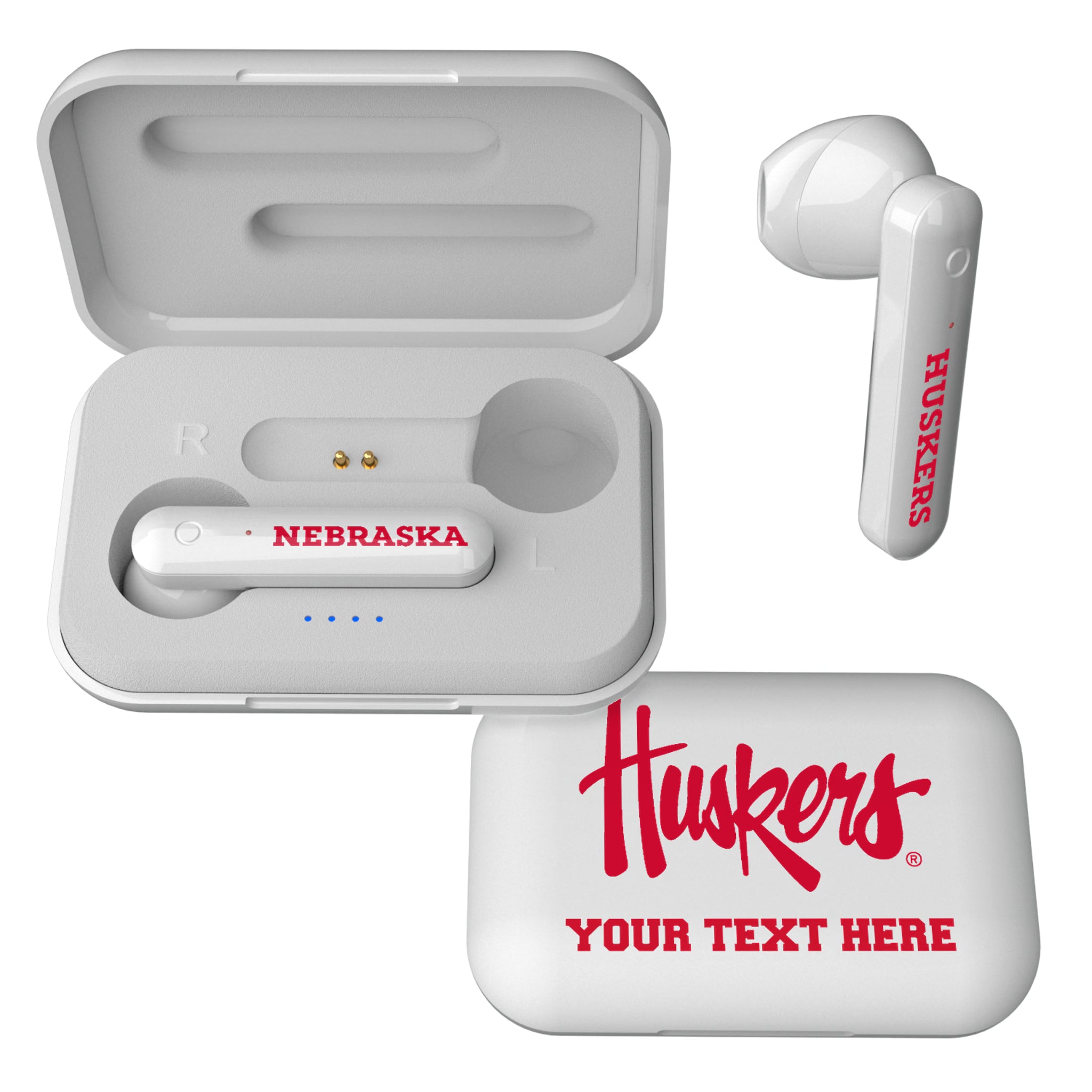 University of Nebraska Huskers Personalized Insignia Wireless TWS Earbuds