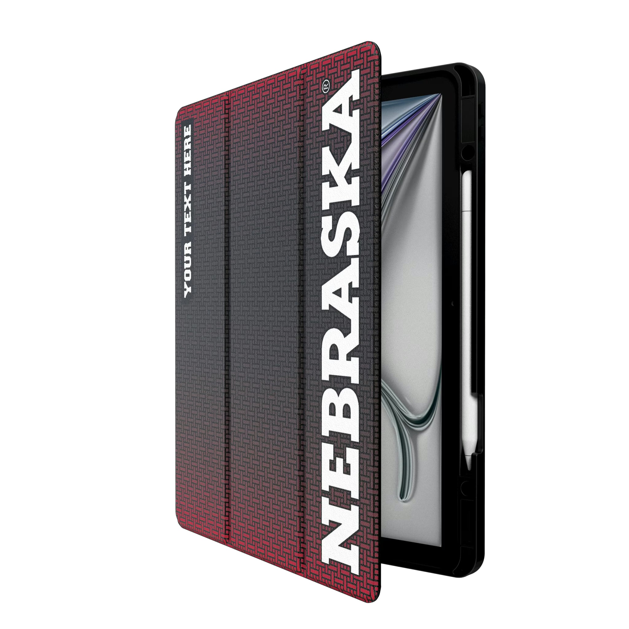University of Nebraska Huskers Personalized Linen iPad Tablet Case for Apple iPad