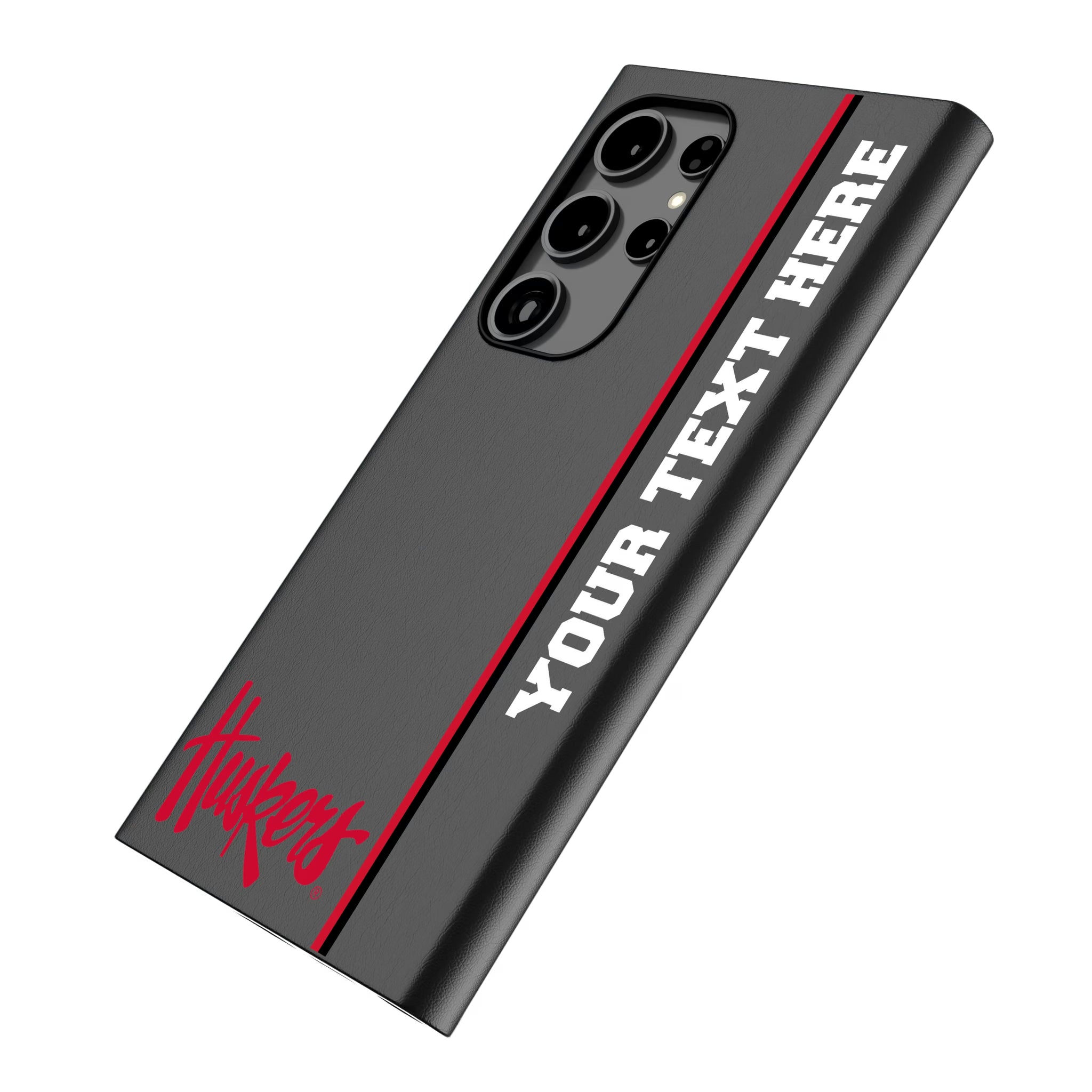 University of Nebraska Huskers Personalized Sidebard Galaxy MagSafe Compatible Phone Case for Samsung Galaxy - Isometric View