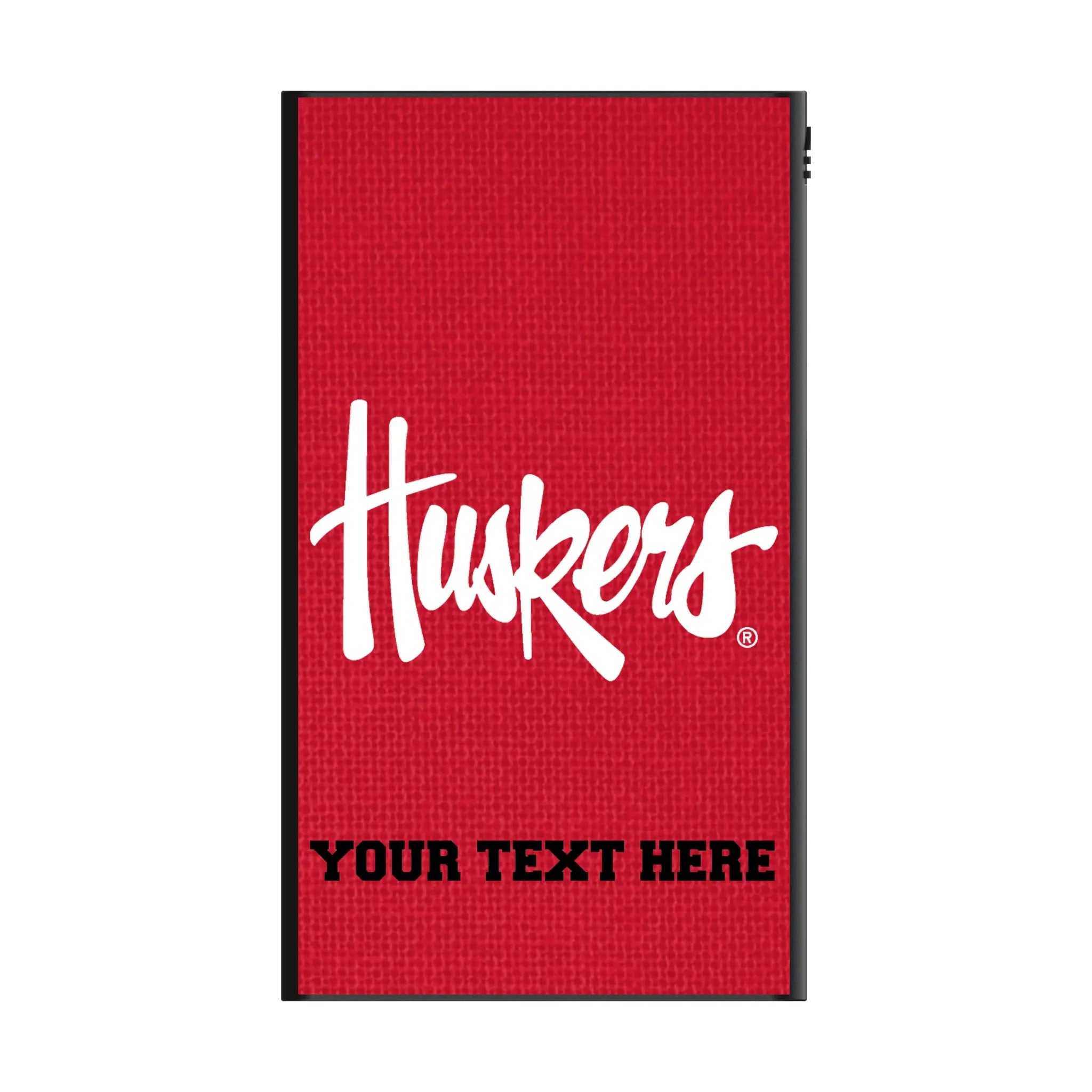 University of Nebraska Huskers Personalized Solid 5000mAh Flat Power Bank