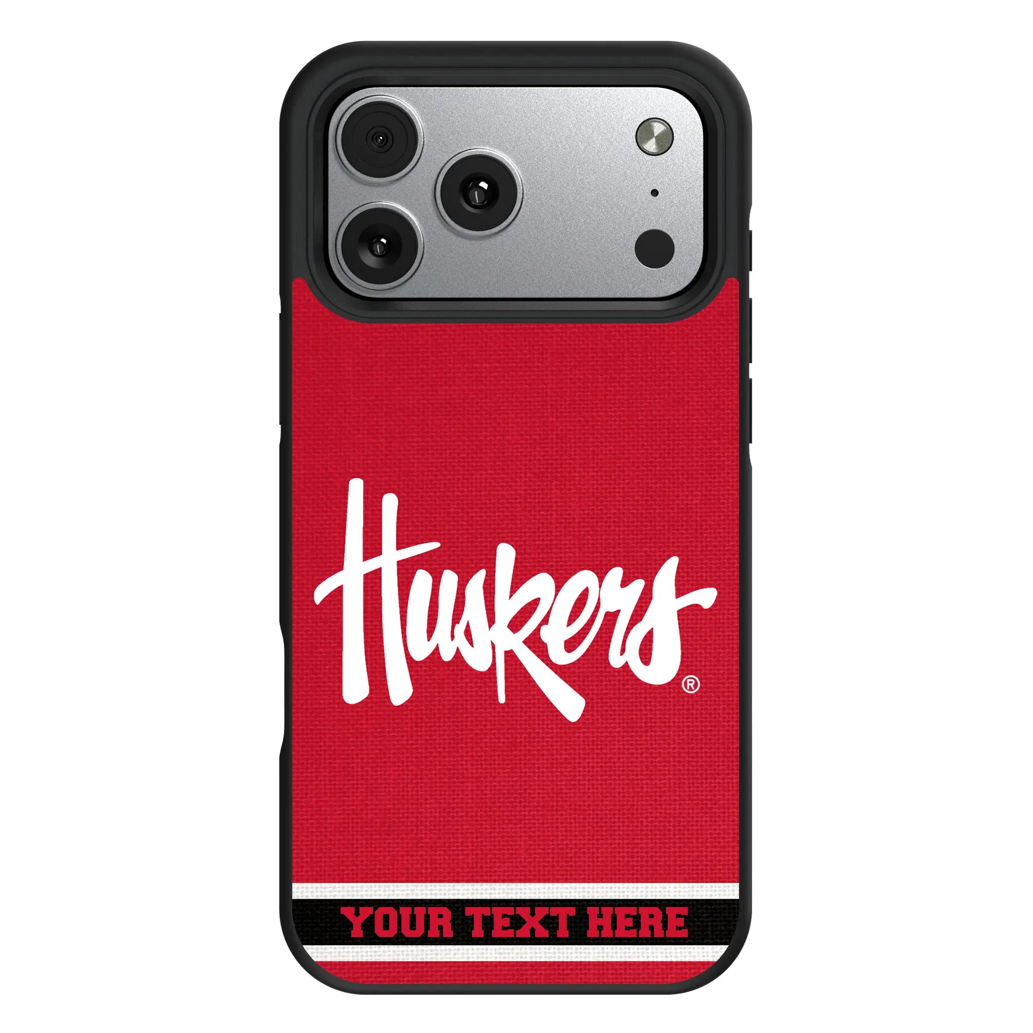University of Nebraska Huskers Personalized Stripe iPhone Bump Phone Case for Apple iPhone#Device_iPhone 17 Pro Max